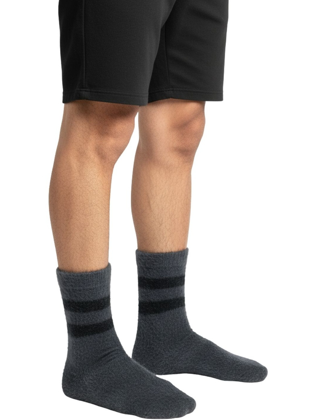 Cdeck Unisex Striped Pure Wool Calf Length Socks