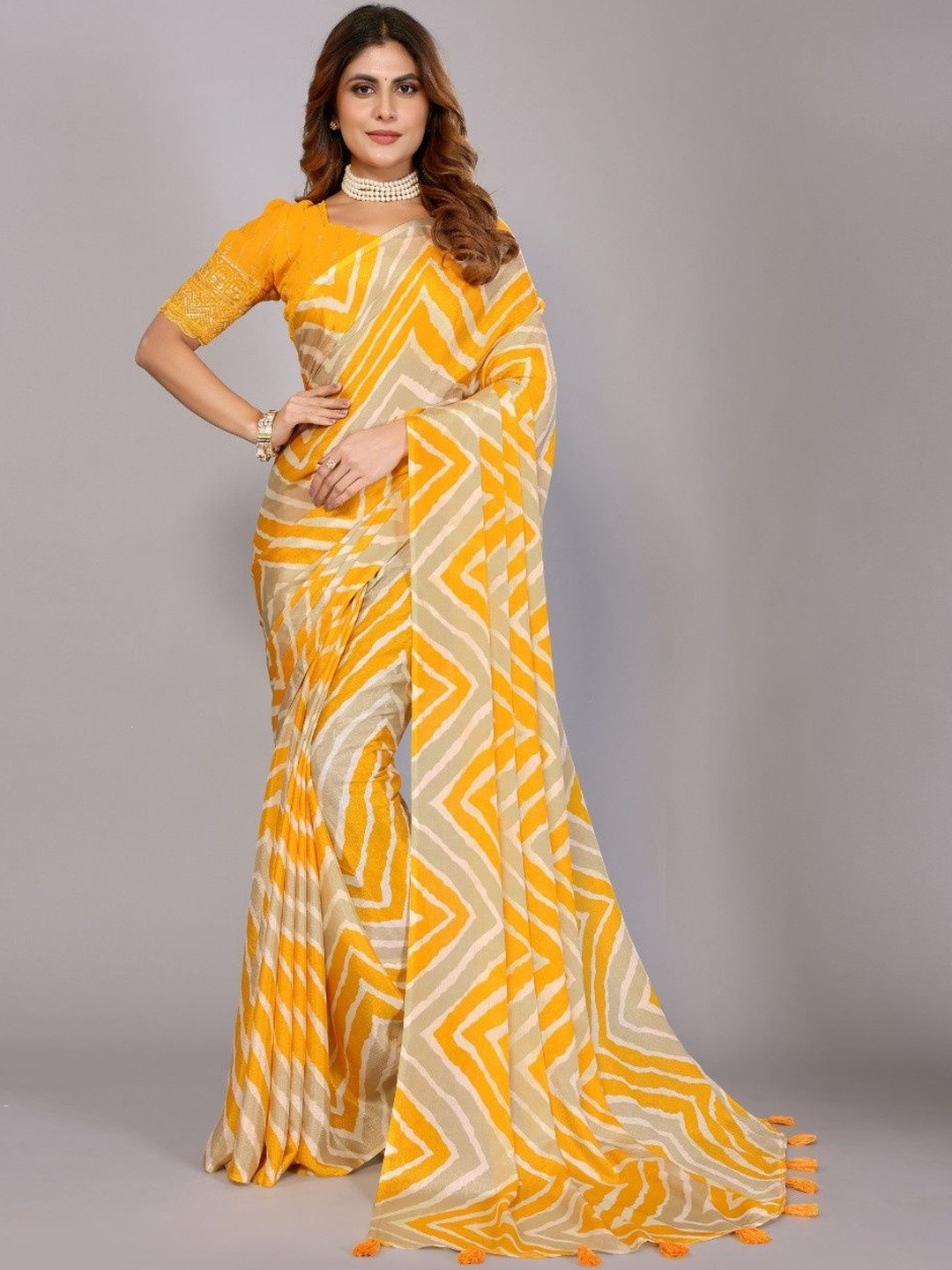 THL - THE HOUSE OF LINEN Poly Chiffon Saree