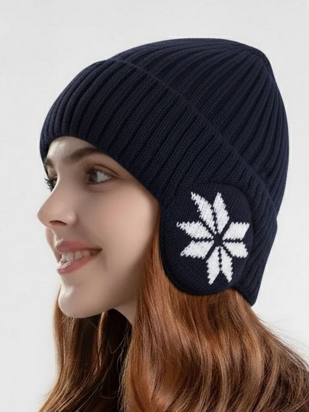 Infispace Men Printed Beanie Skull Cap with Earflaps