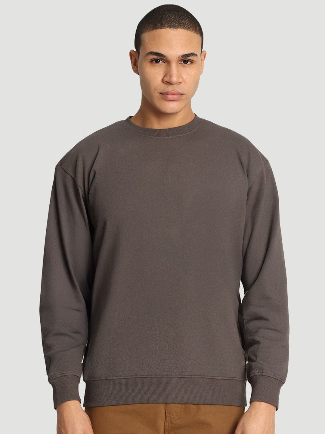 Bene Kleed Men Grey Relaxed Fit Sweatshirt