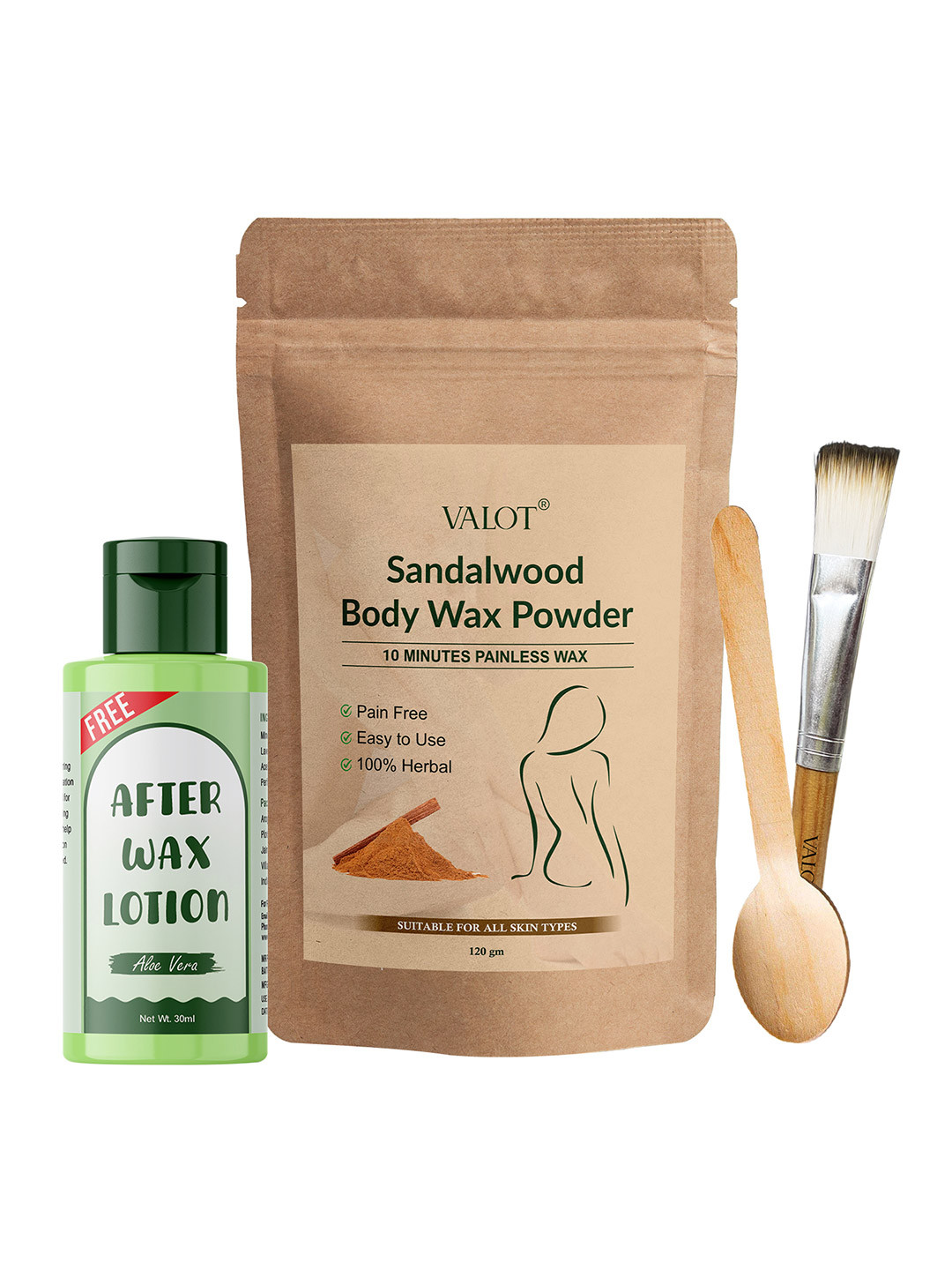 VALOT Sandalwood Body Wax Powder - 120 g