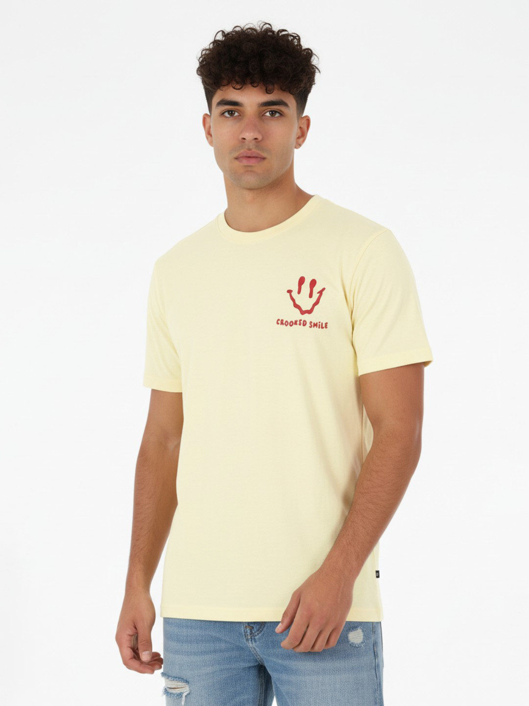 glitchez Typography Printed Oversized Fit Regular T-shirt