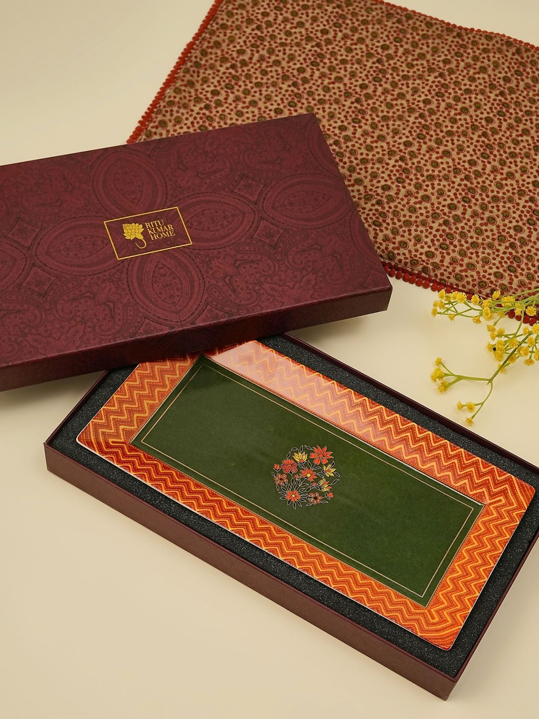 Ritu Kumar Rust 1 Pieces Food Platter