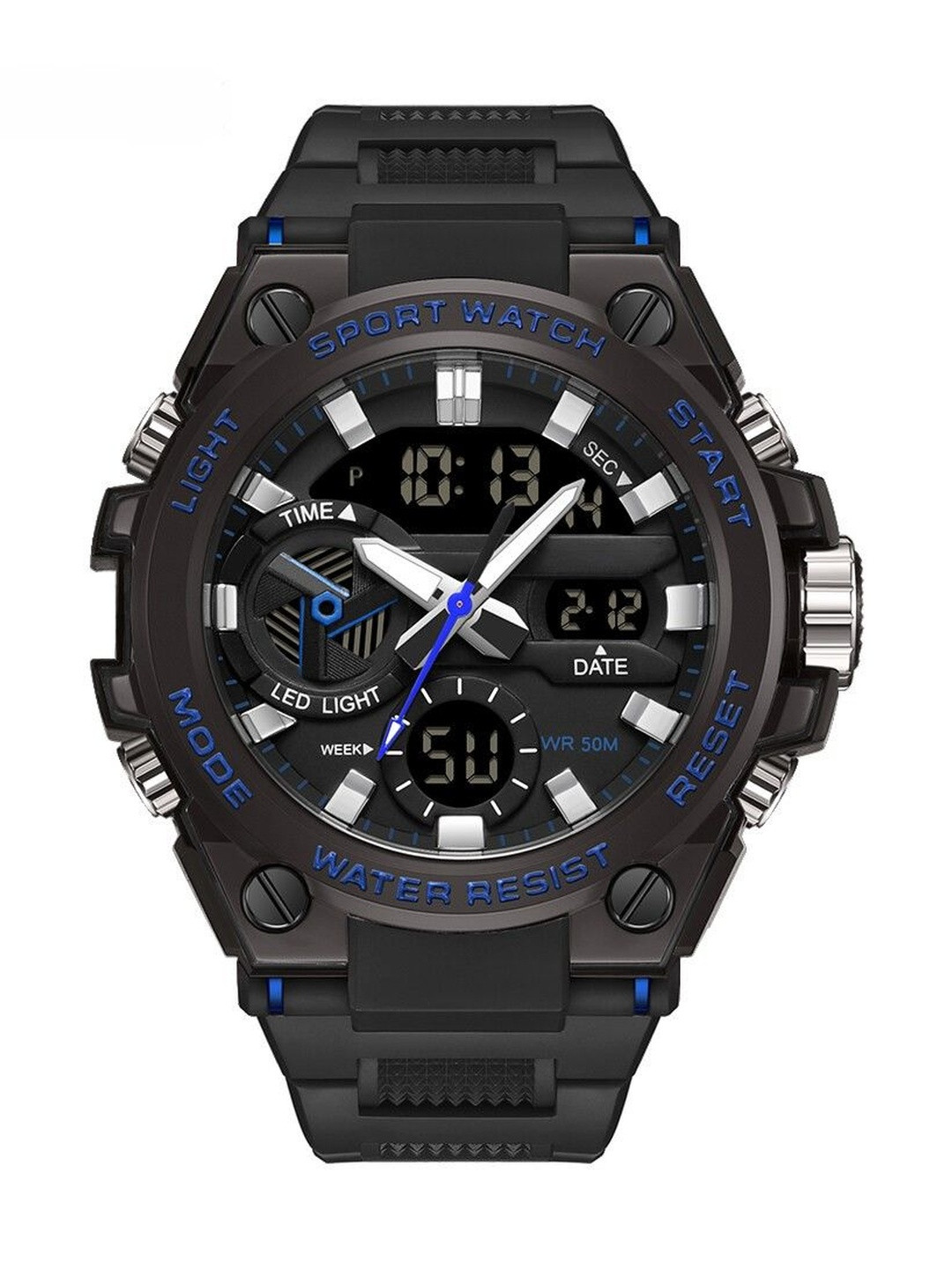 EWWE Men Dial & Straps Analogue and Digital Watch F18 Blue