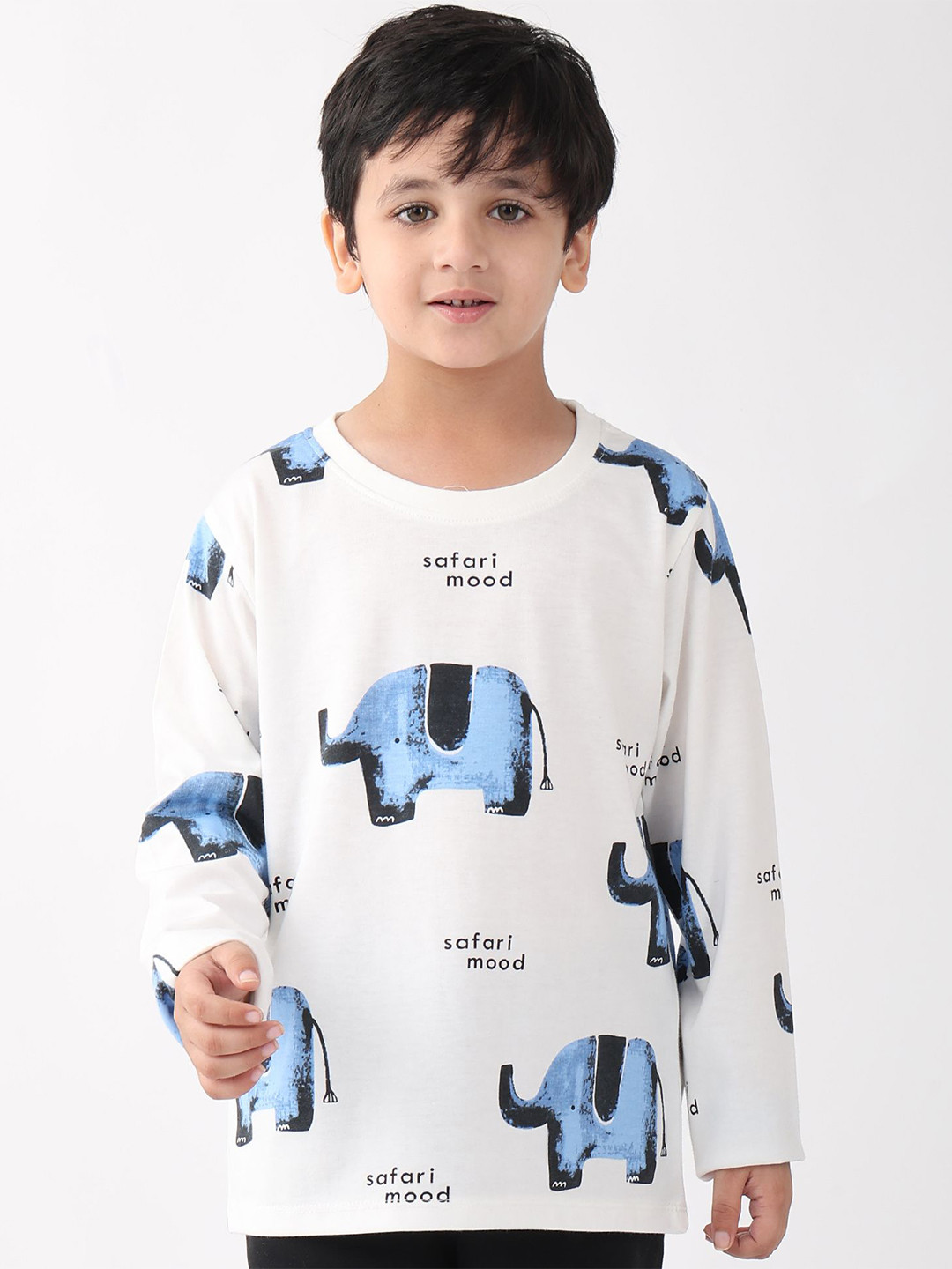 Anthrilo Boys FW 25 Animal Printed Round Neck Regular Fit T-Shirt