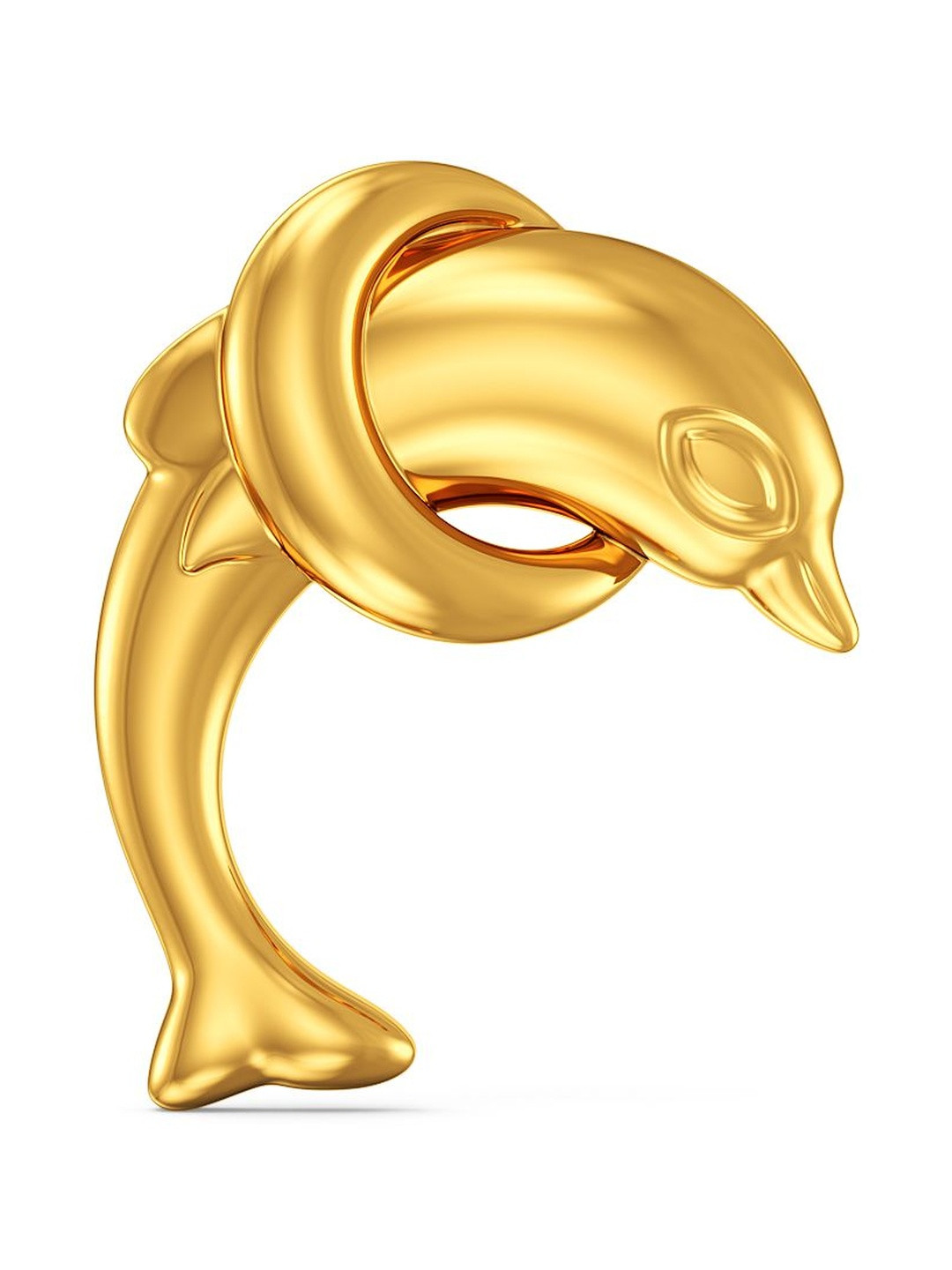 Joyalukkas Women 22 KT Dolphin Gold Nosepin - 0.56 g