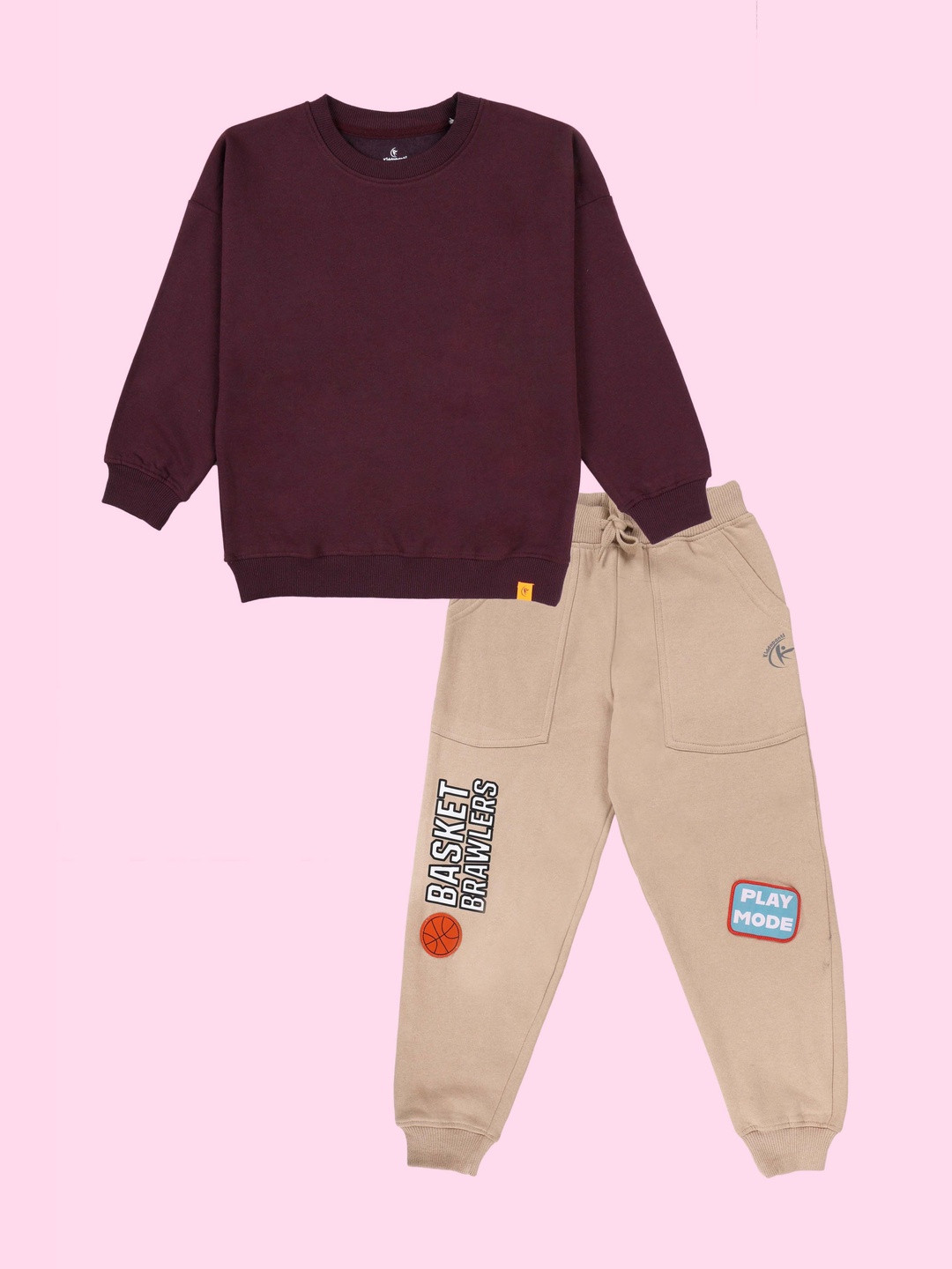 KiddoPanti Boys Round Neck Tracksuits