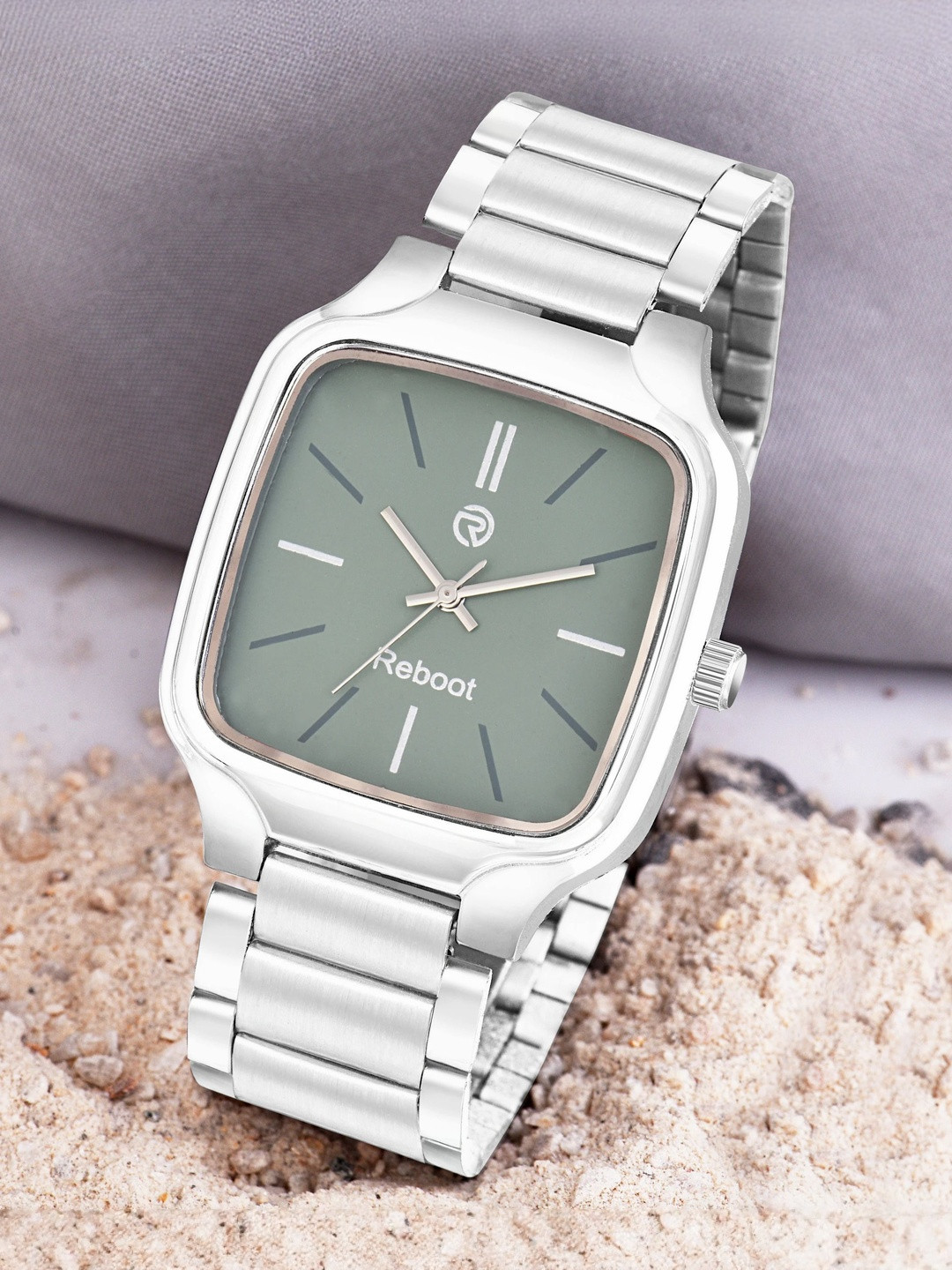 REBOOT Men Rectangular Dial Analogue Watch Sho-FT3029 NEW DESIGNER SQUARE DIAL