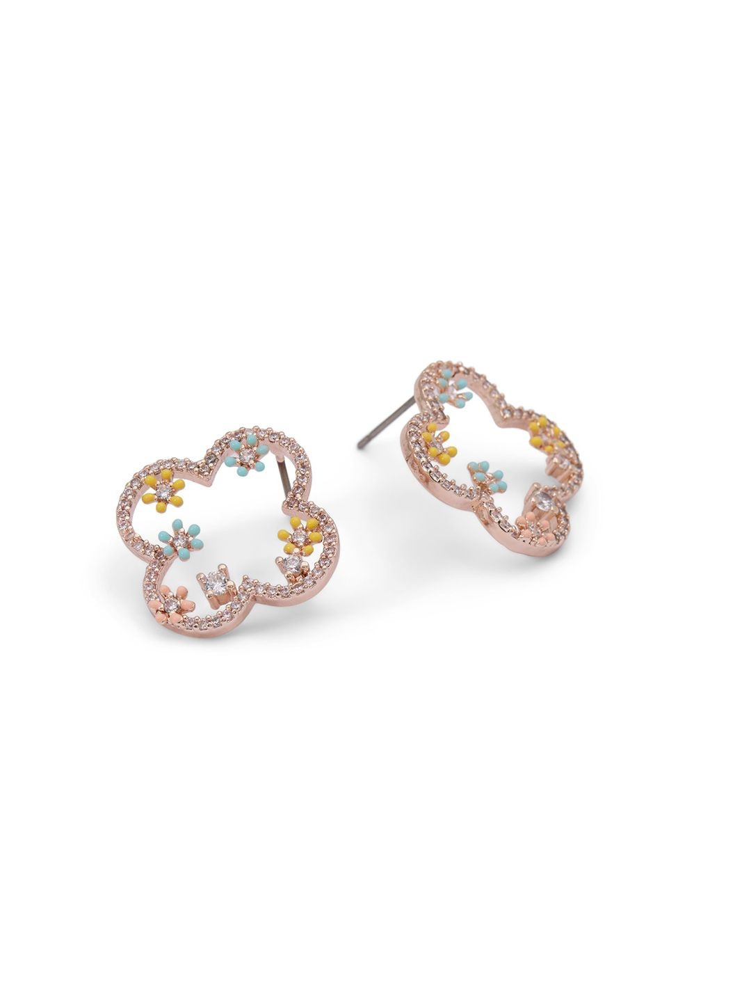 ALDO Rhinestone Studded Floral Shaped Studs