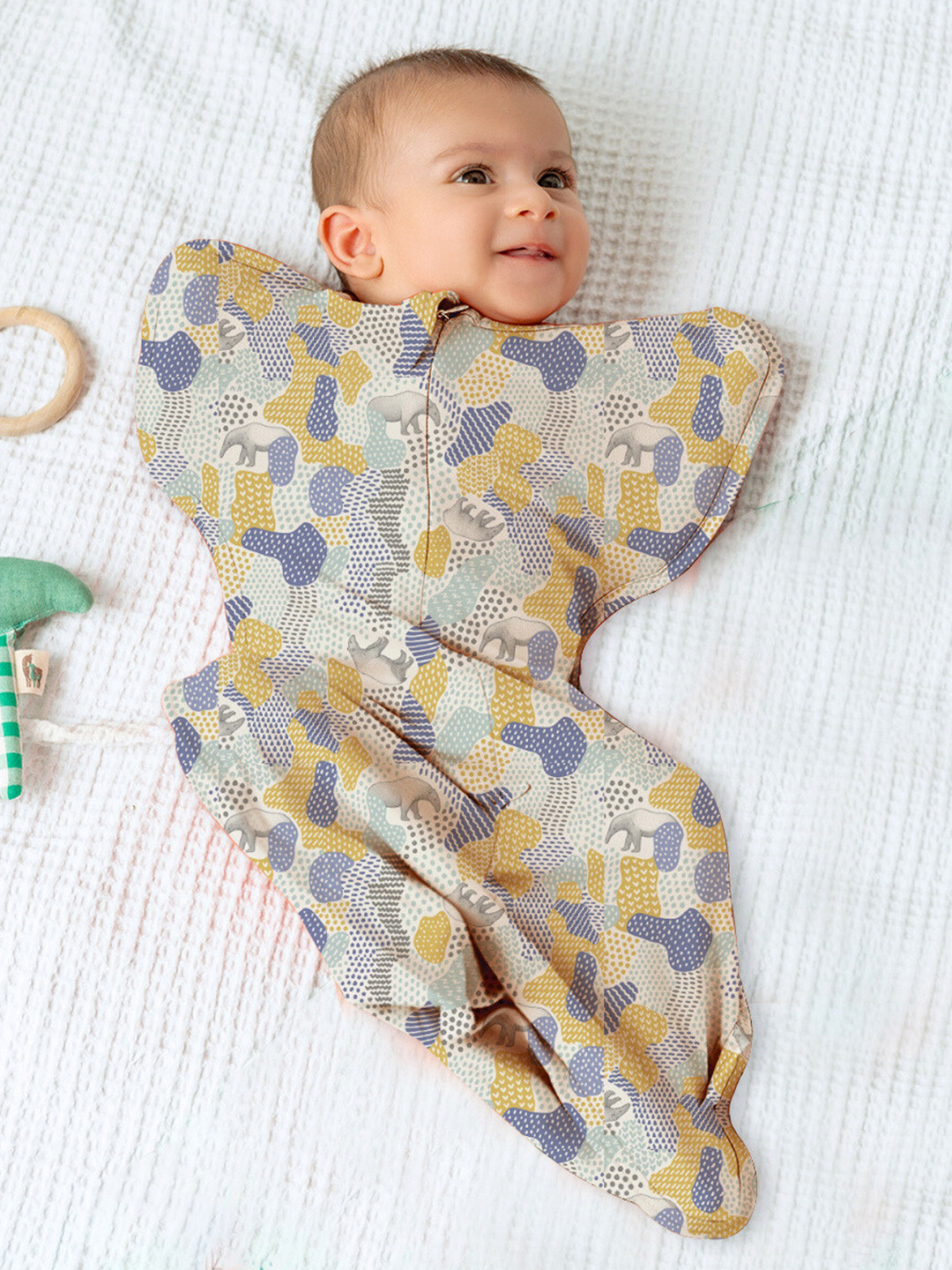 cocoon care Infants Printed Bamboo Cotton Swaddle Out Sleep Pod