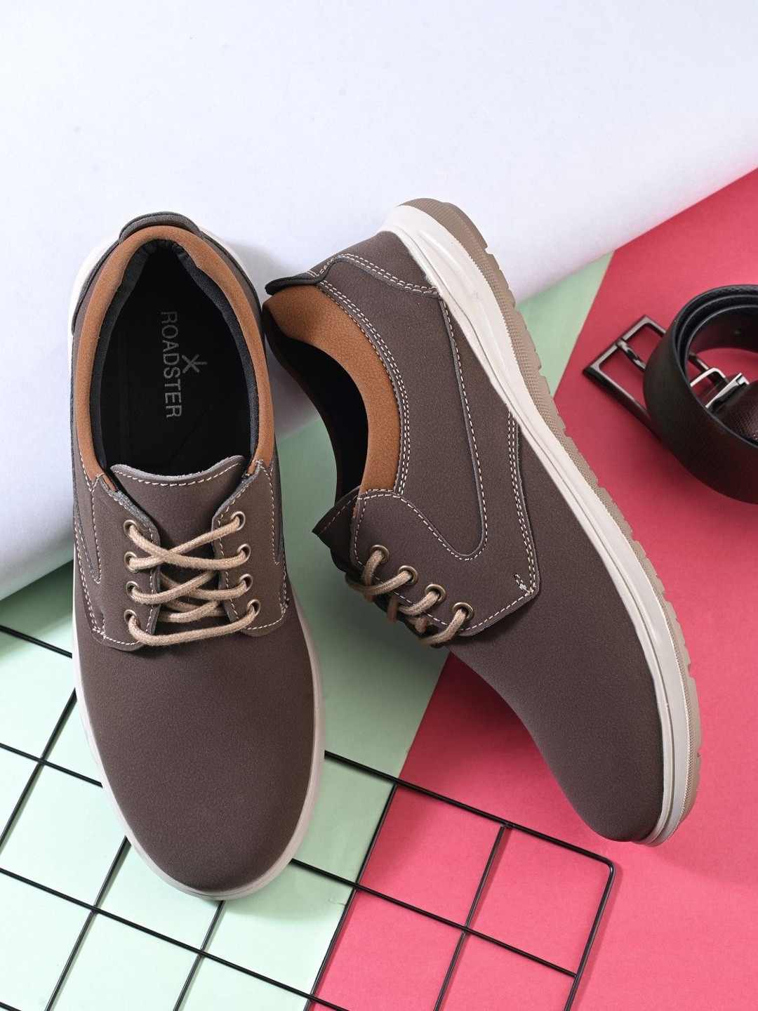 The Roadster Life Co. Men Round Toe Lace Up Comfortable Sneakers