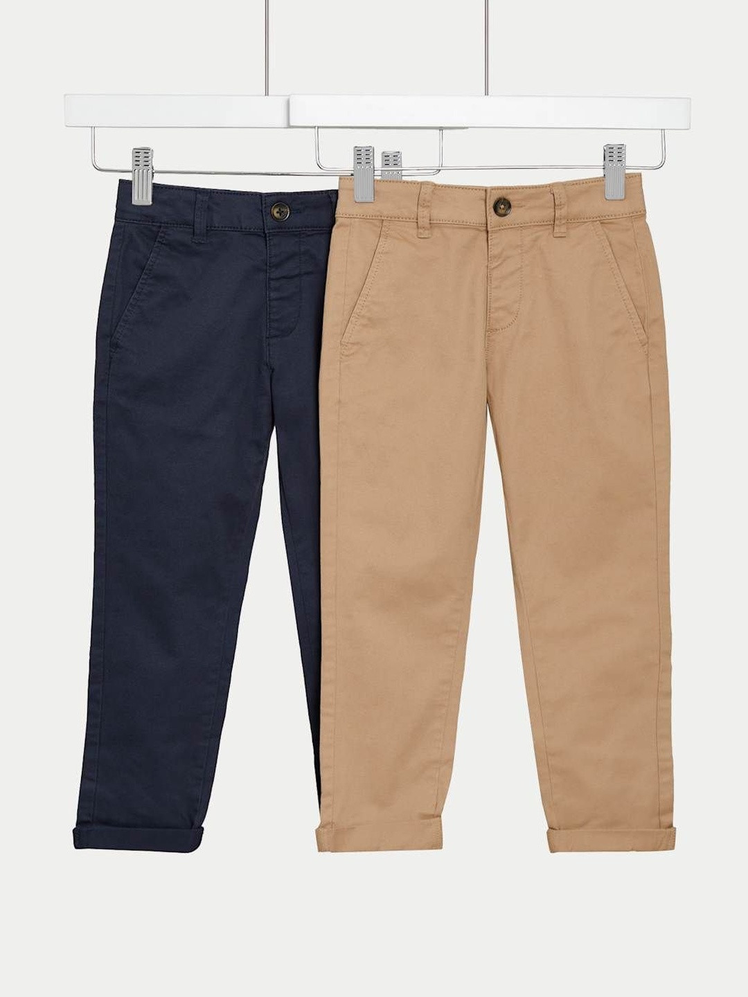 Marks & Spencer Pack Of 2 Cotton Rich Chinos