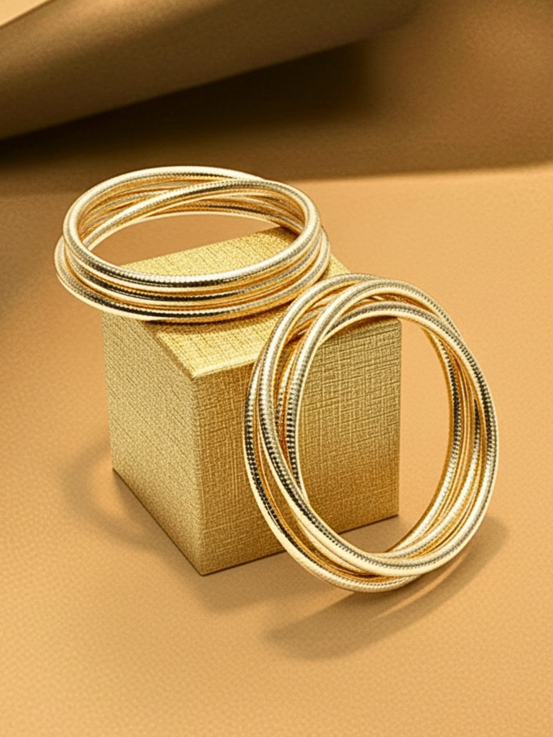 DressBerry Girls Set Of 2 Gold-Plated Bracelets