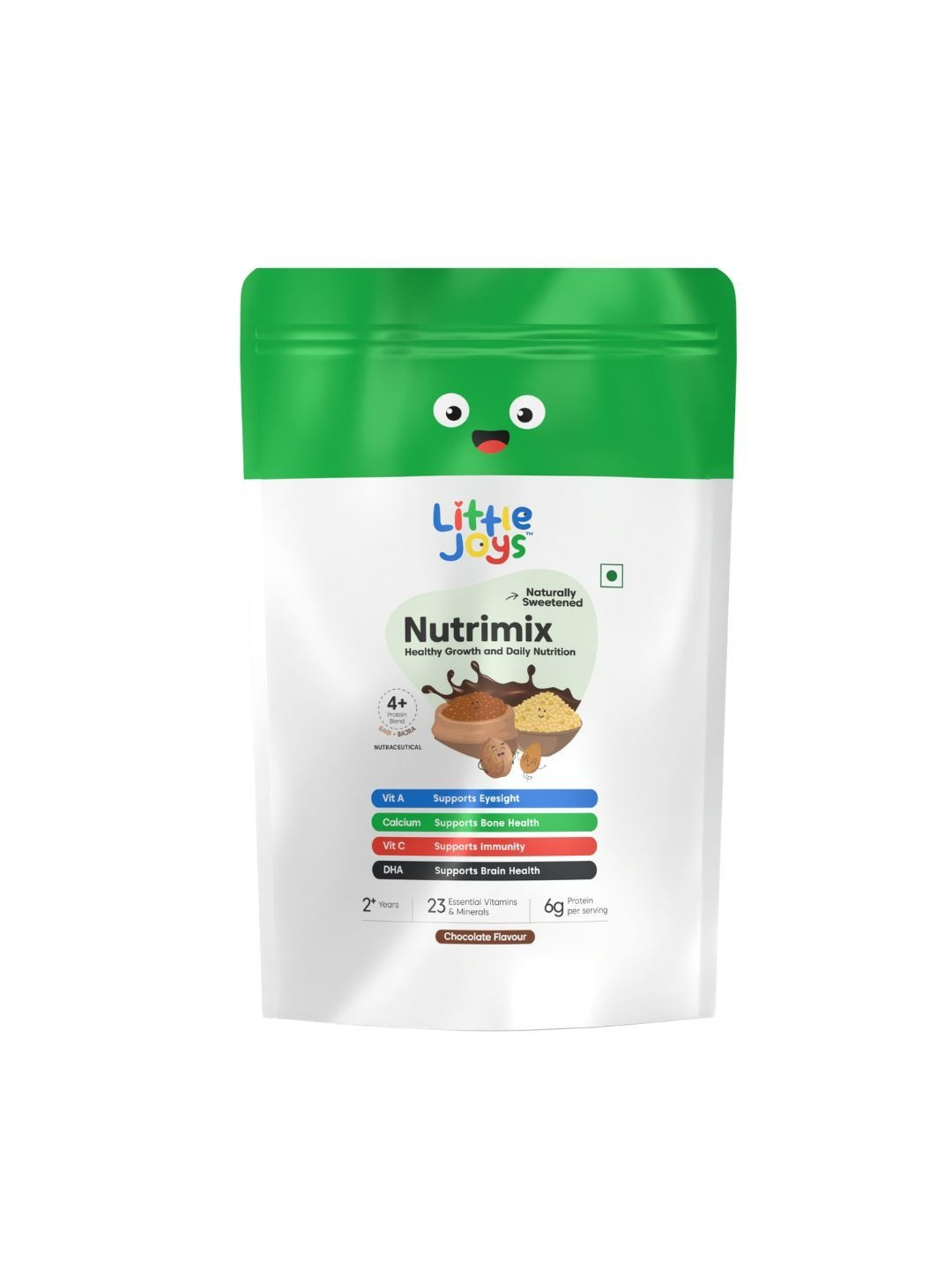Little Joys Kids Nutrimix Nutrition Powder Refill Pouch for 2 to 6 Years 350 g - Chocolate