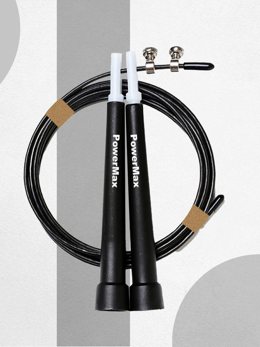 PowerMax Fitness JP-2 Skipping Rope for Unisex Adults with Adjustable Rope