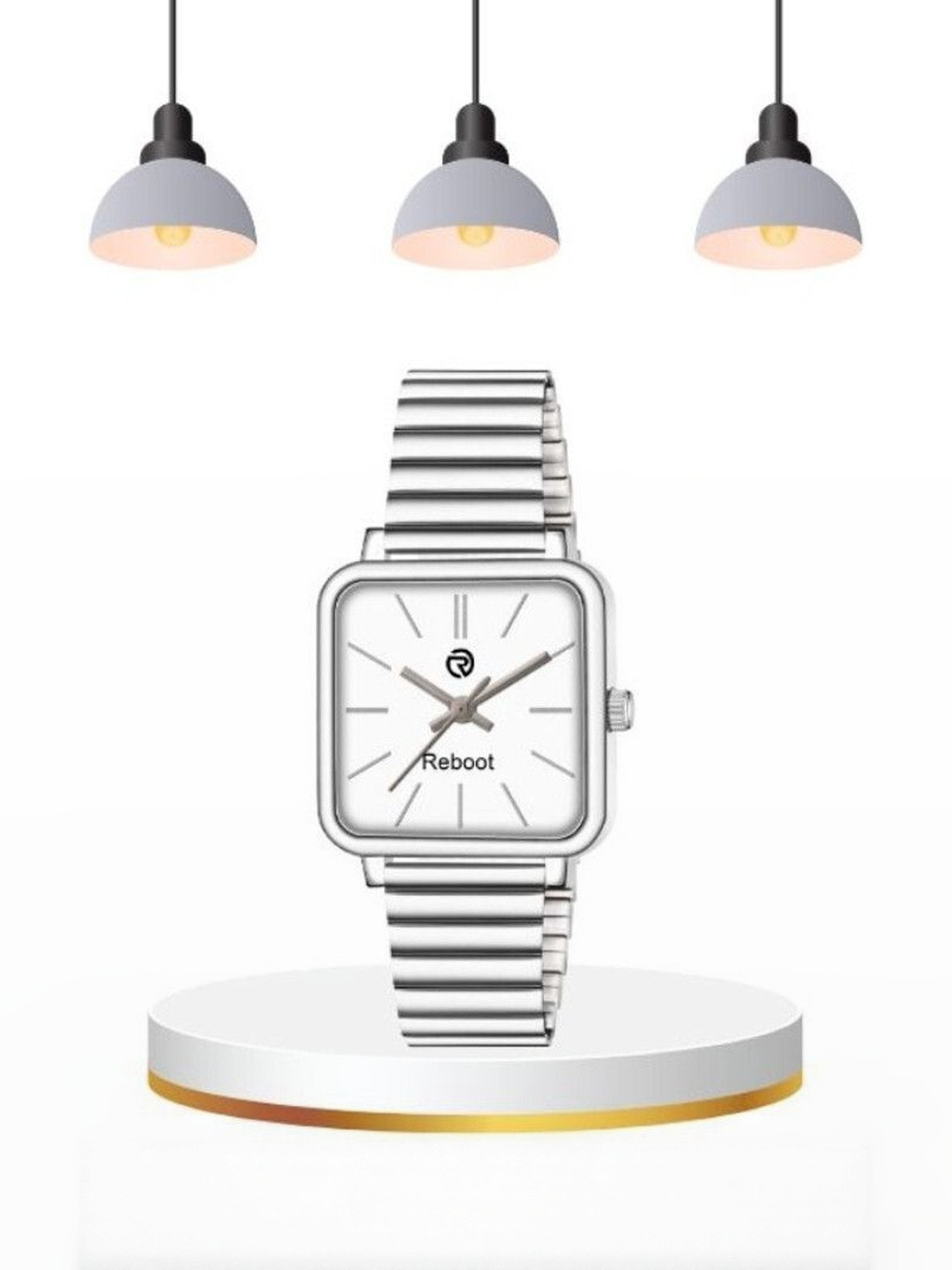 REBOOT Men Dial & Stainless Steel Bracelet Style Straps Analogue Watch sh_New64_152 Chuan White Designer