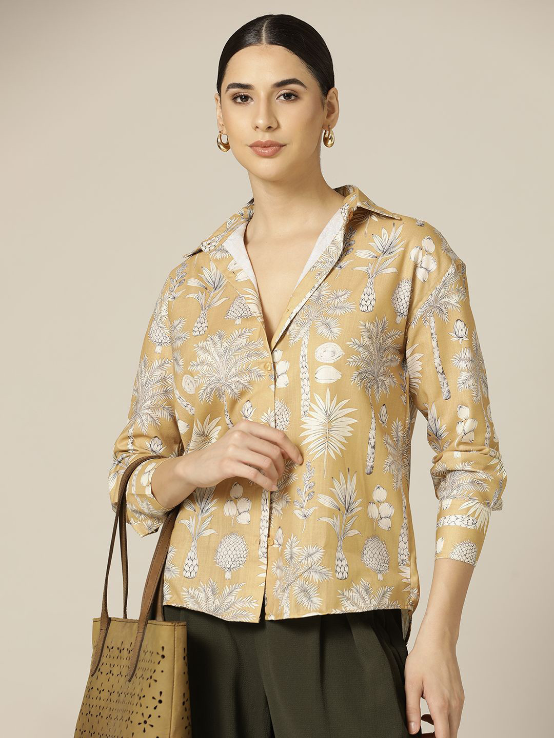 Paper Cut Women Comfort Floral Printed Casual Shirt