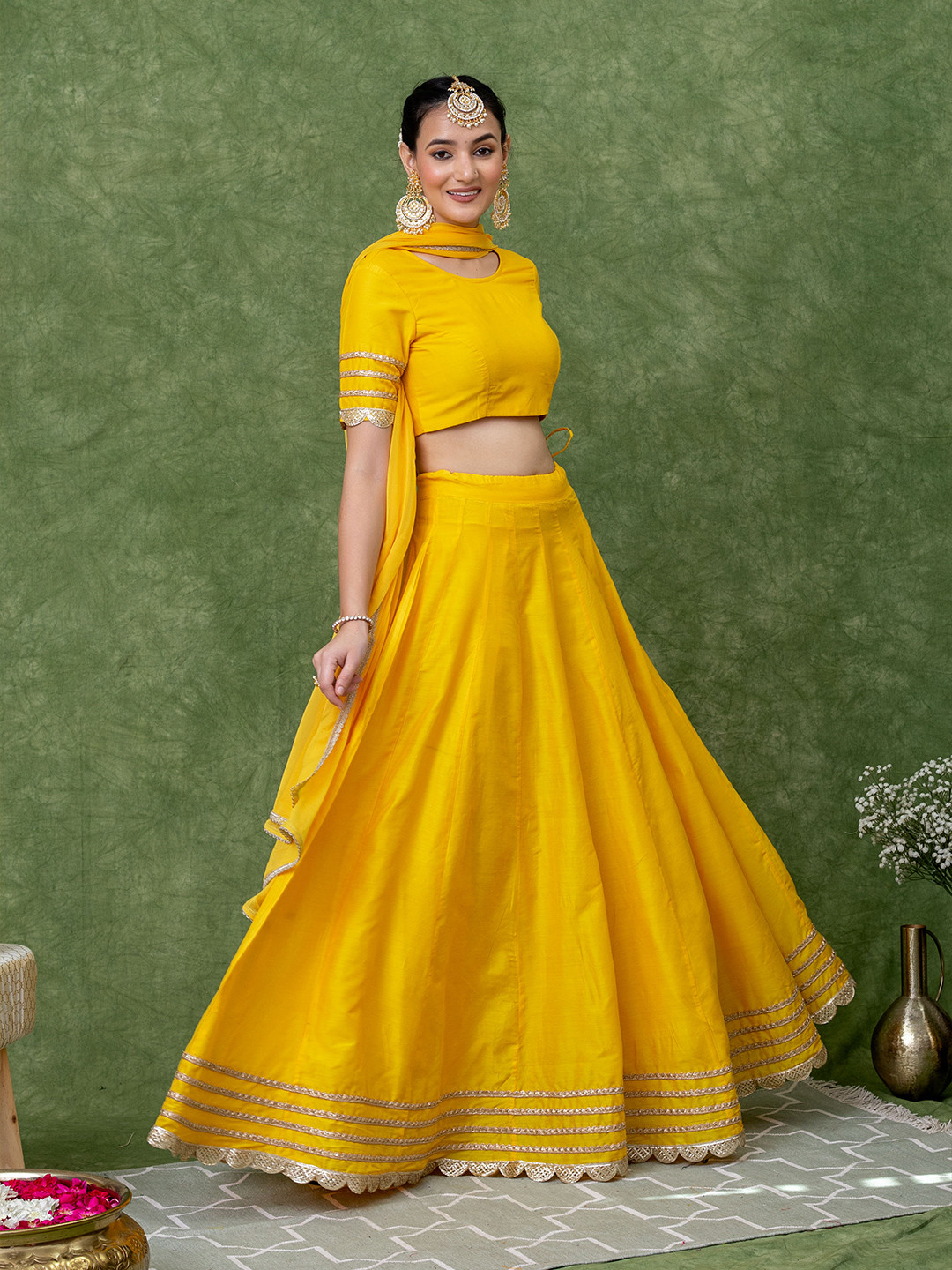 KASYA Gotta Patti Ready to Wear Lehenga & Blouse With Dupatta