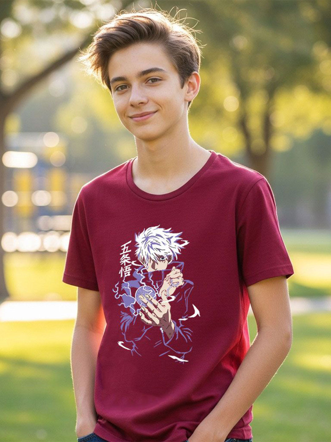 LONDON STREETS Boys Graphic Printed Round Neck Short Sleeves Cotton T-shirt