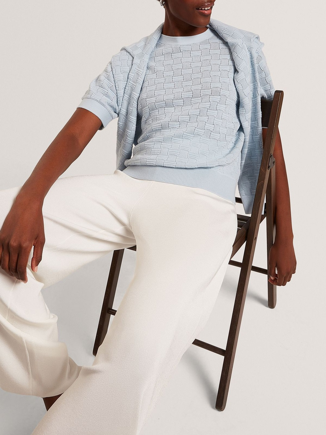 Ted Baker Women Cable Knit Round Neck Pullover Sweaters