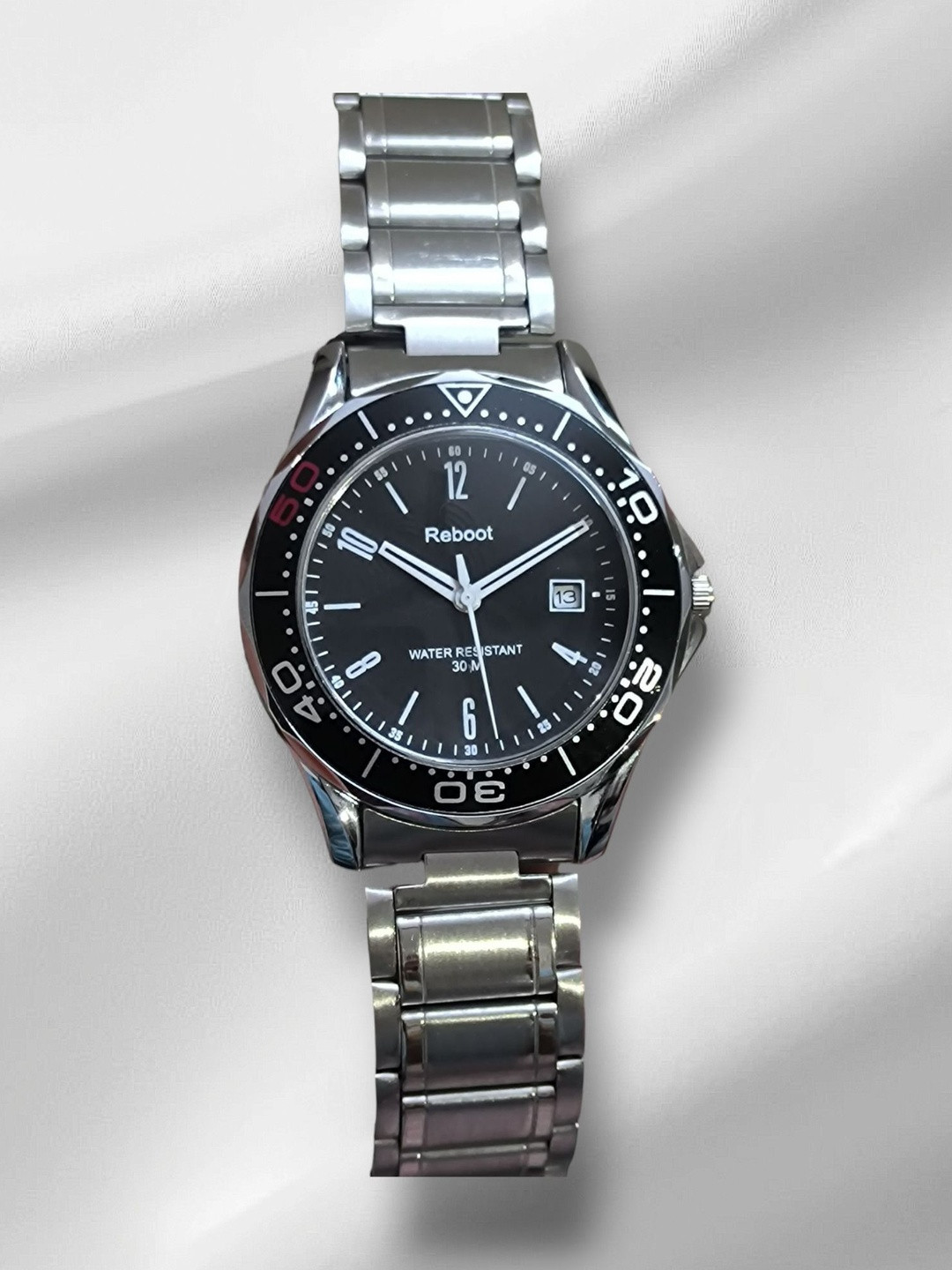 REBOOT Men Bracelet Style Straps Analogue Watches 1633 New Designer Black Ring Watch