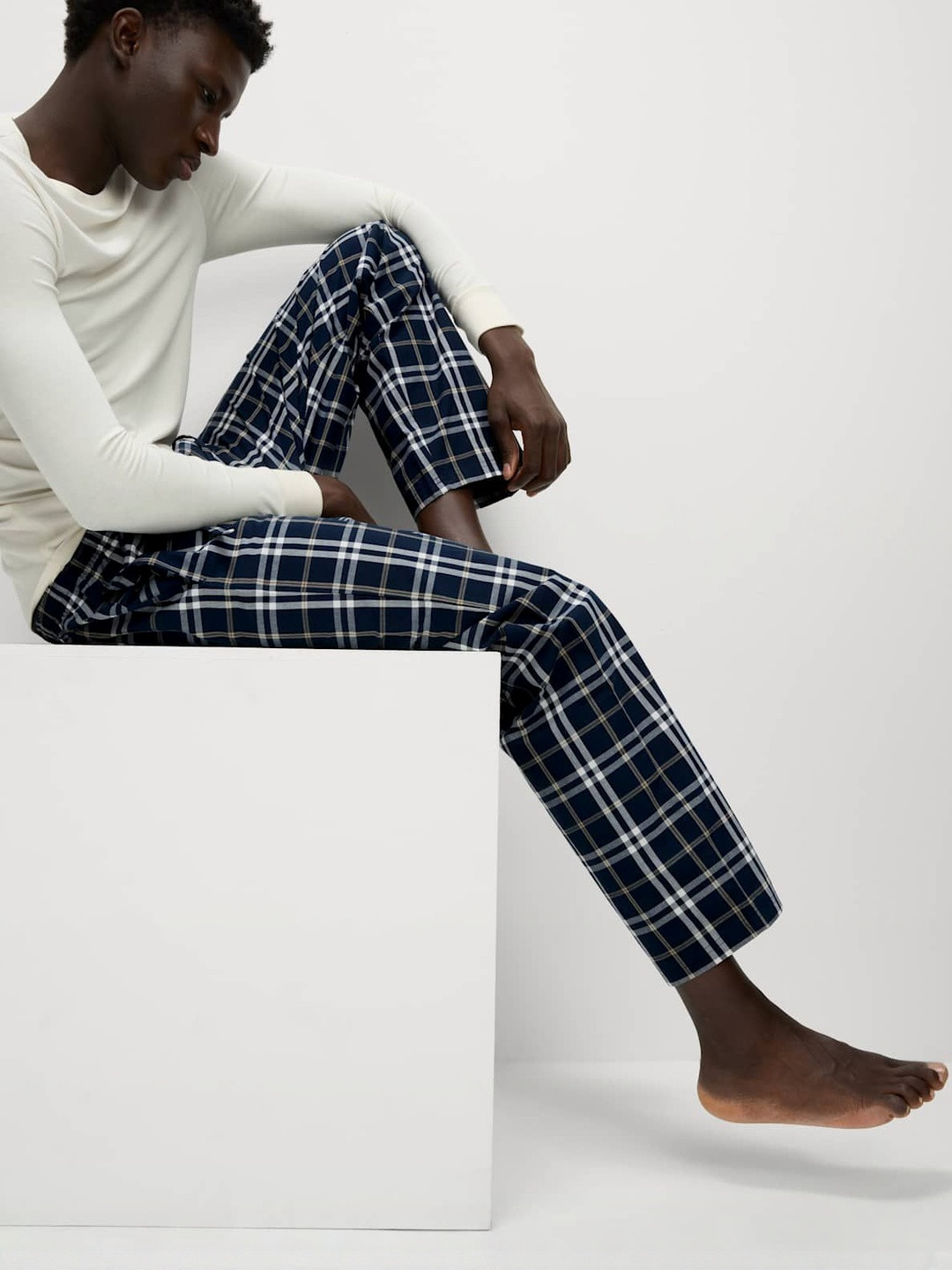 Marks & Spencer Men Pack of 2 Checked Pure Cotton Pyjamas