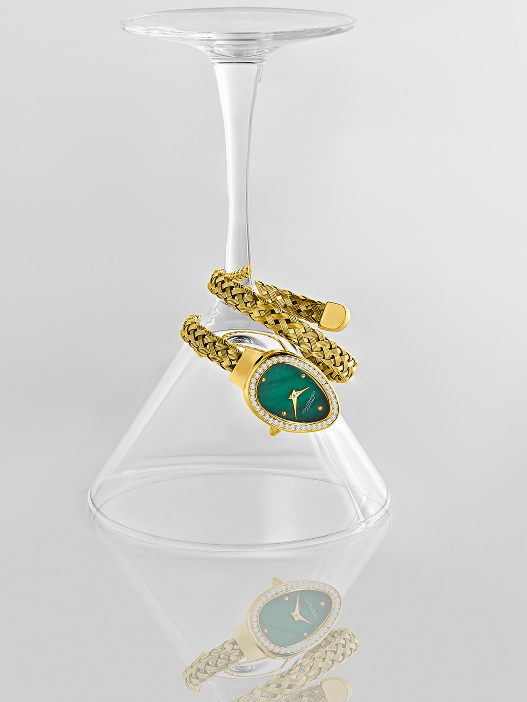 French Connection Gold Women Stainless Steel Wrap Around Straps Analogue Watch FCN0150NGM