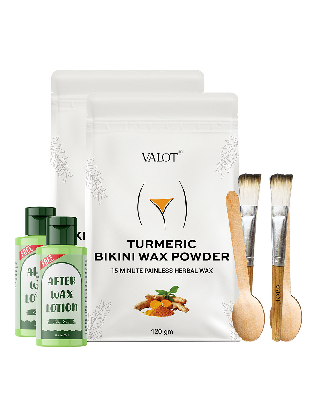 VALOT Set Of 2 Turmeric Bikini Wax Powder - 120 g Each