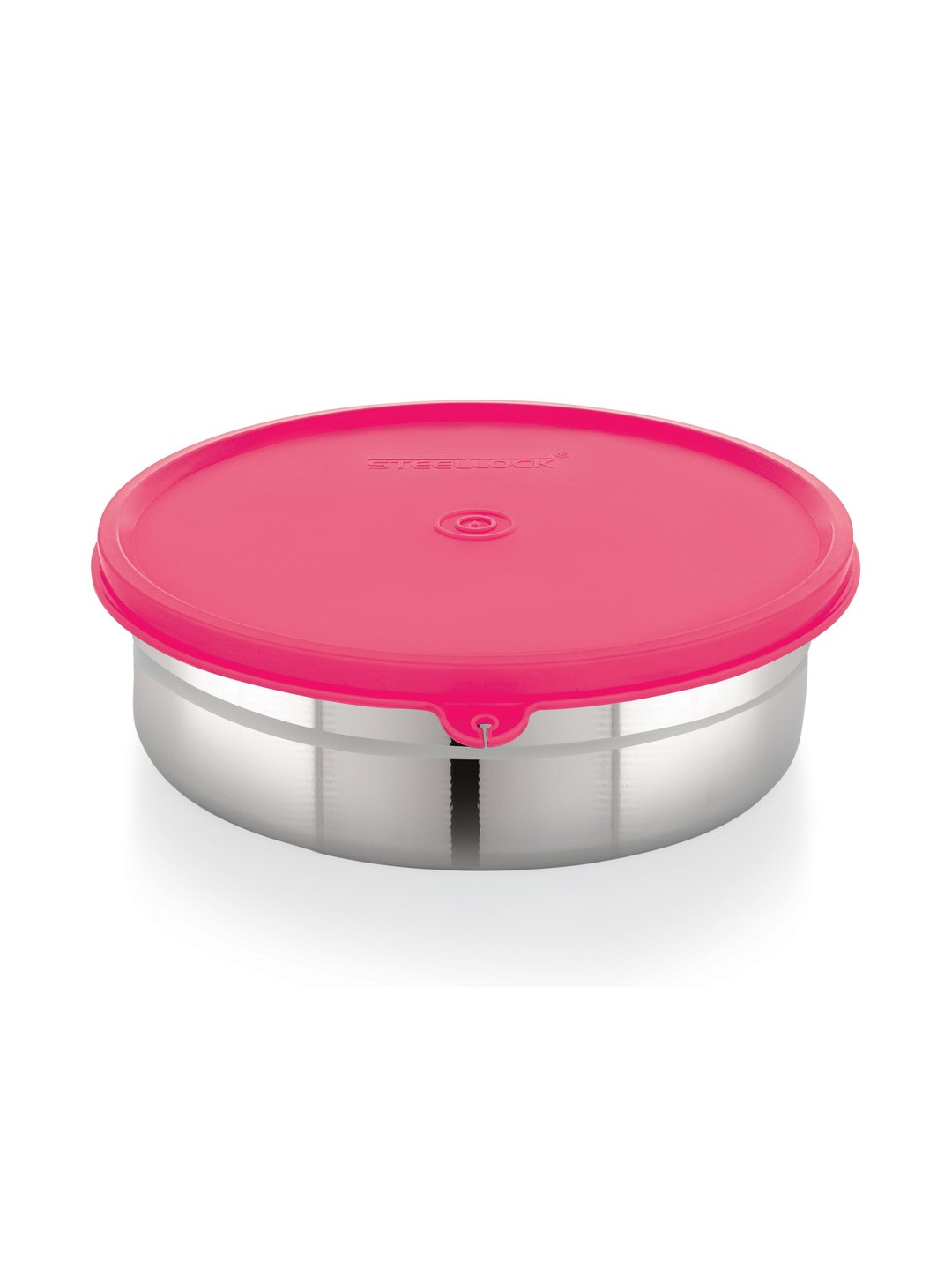 STEELLOCK 2 Pieces Pink Stainless Steel Kitchen Storage Airtight Containers 1300ml Each