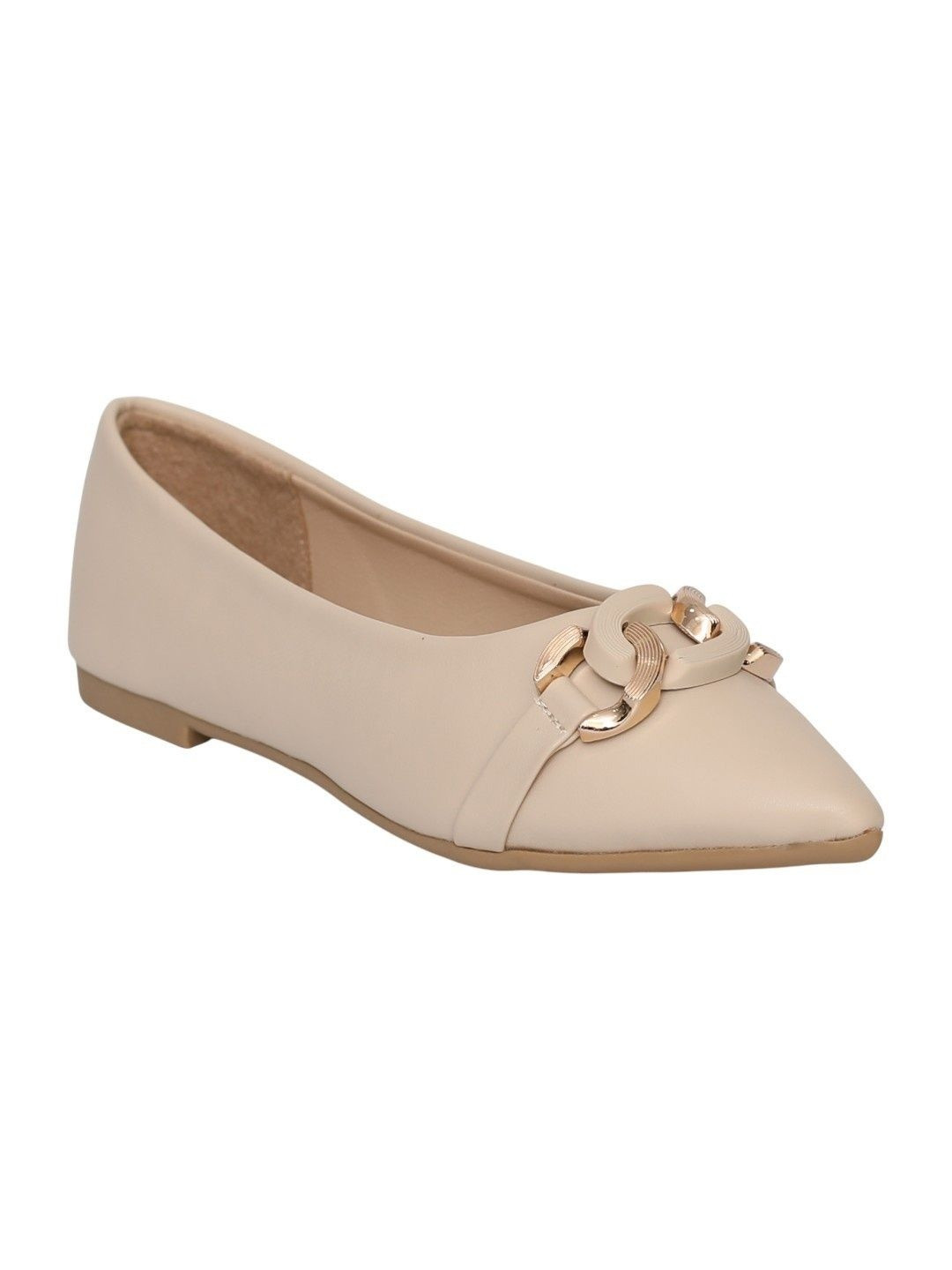 Ninaa Rossie Women Buckle Pointed Toe Ballerinas