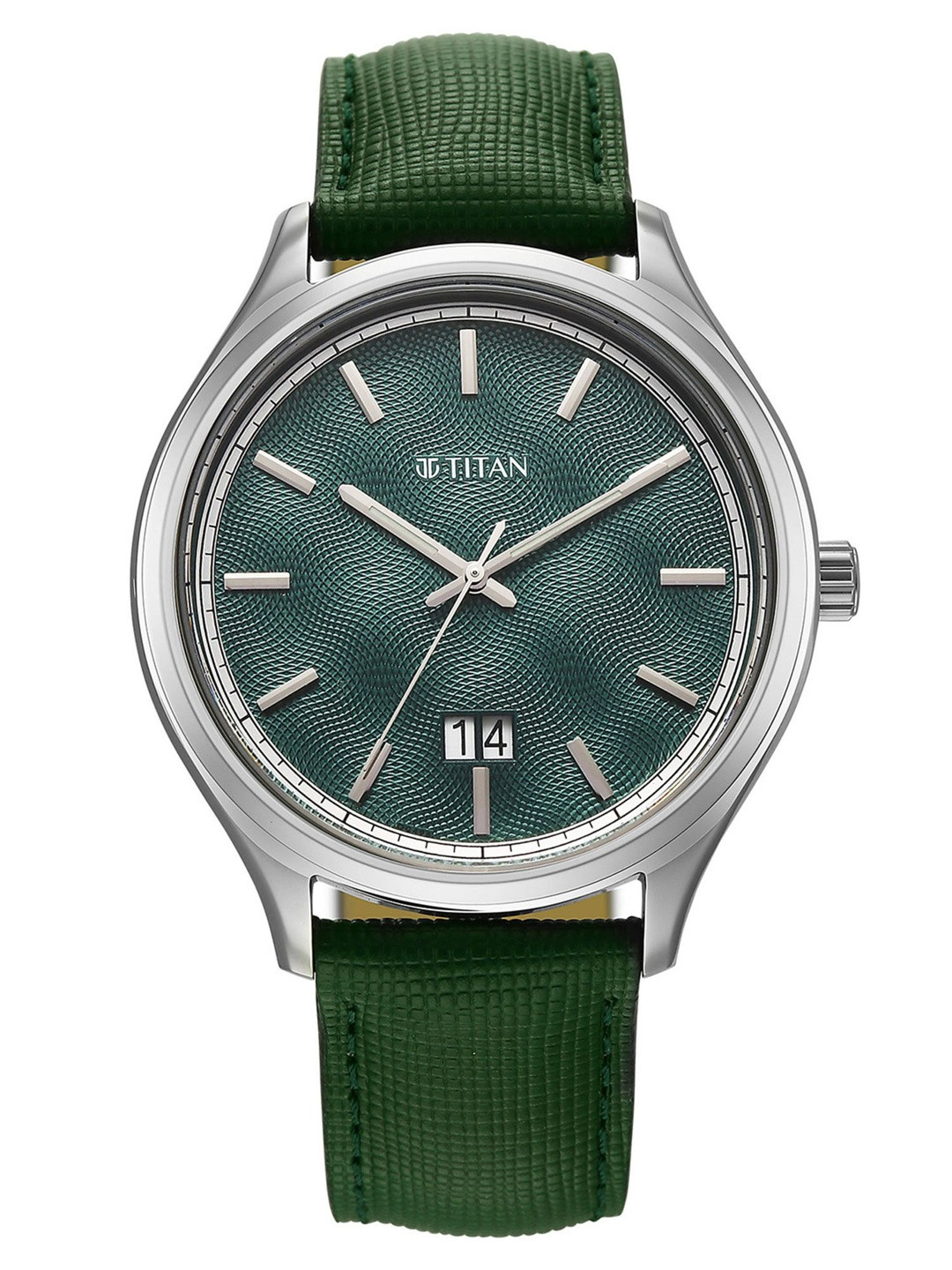 Titan Classique Palette Of Time 2.0 Green Dial Interchangeable Straps Watch - 10033SL03