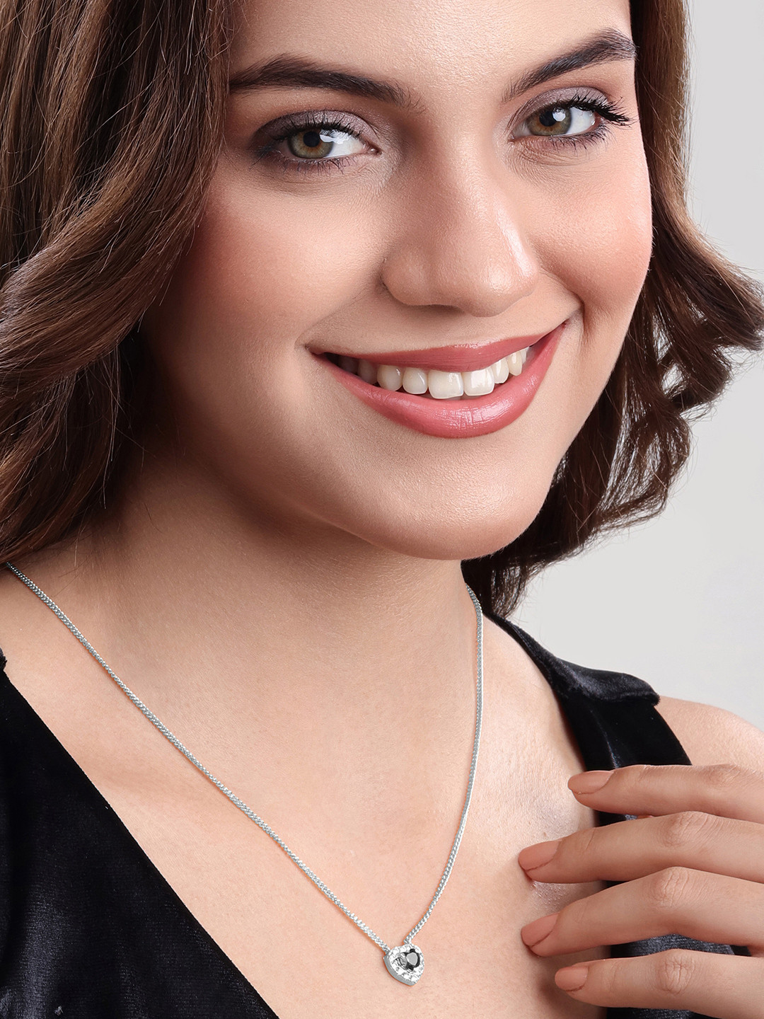 MALENA Women Silver-Plated Necklace