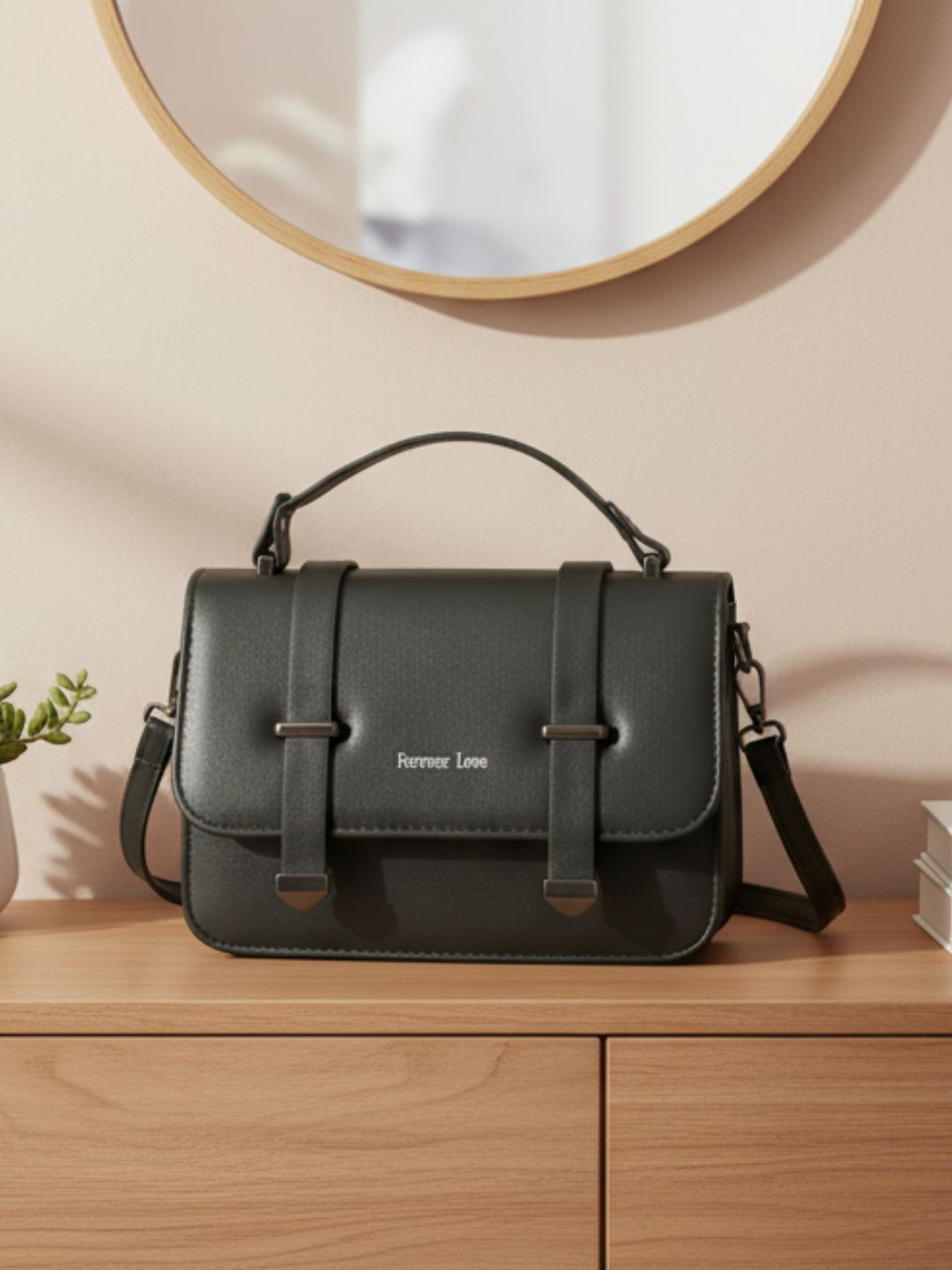 Flingo Shoulder Strap Buckle Satchel Handbag