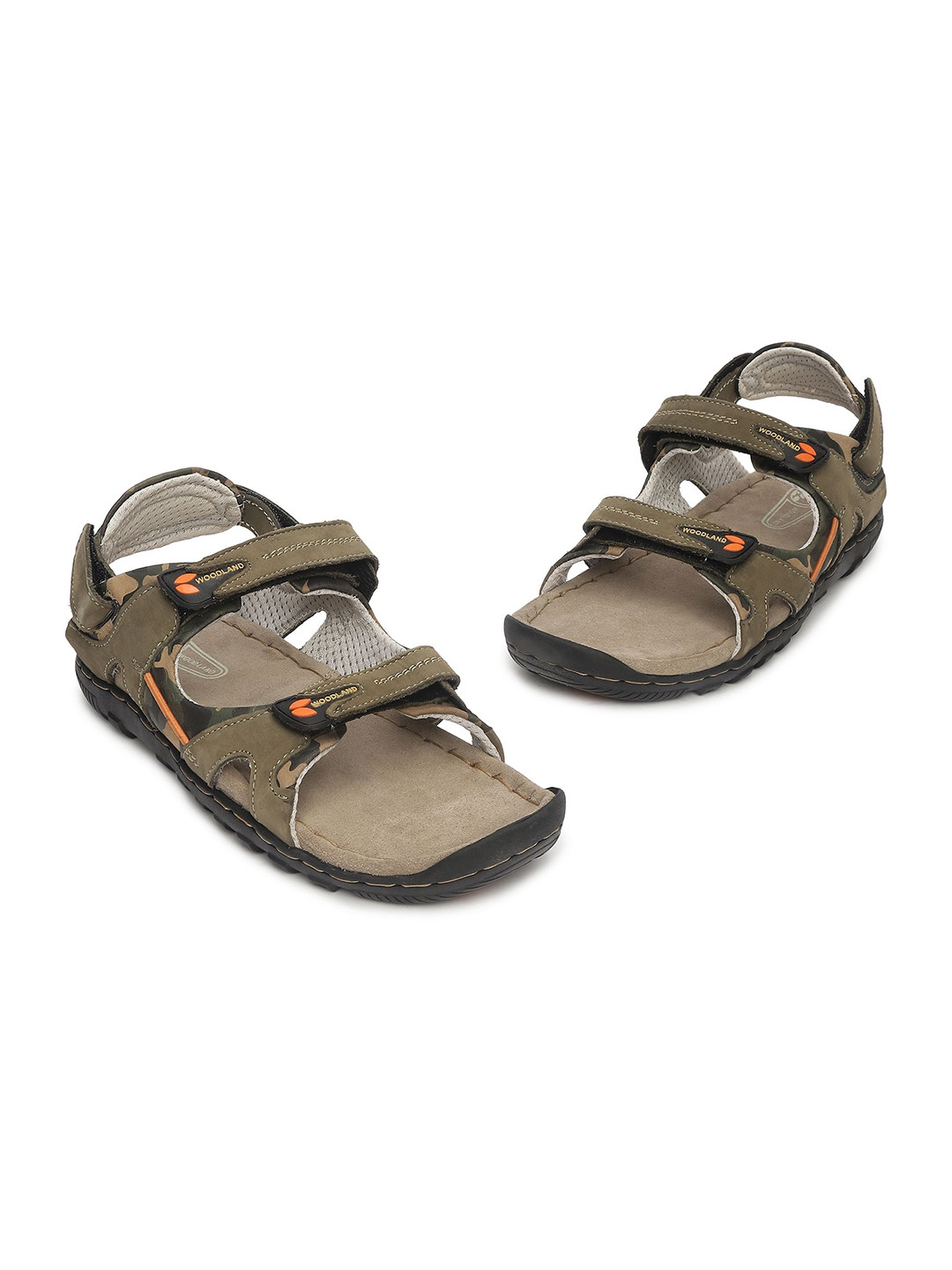 Woodland Men Suede Velcro Closing Sports Sandals