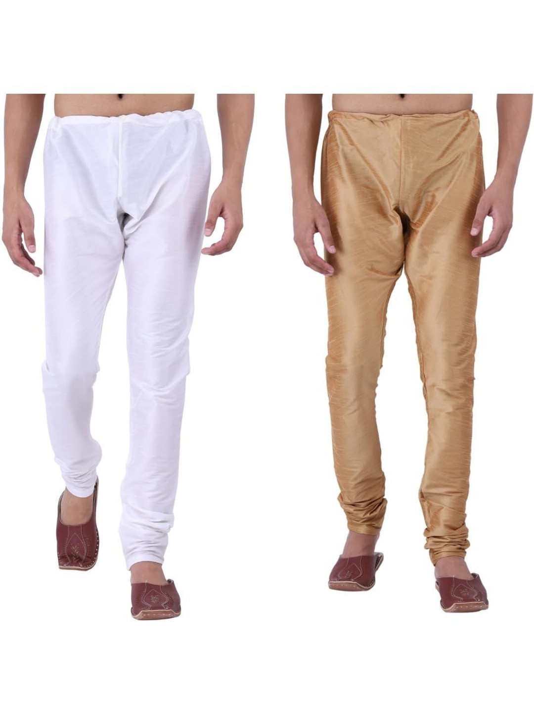 JEXI Men Pack Of 2 Mid-Rise Pure Silk Pyjamas