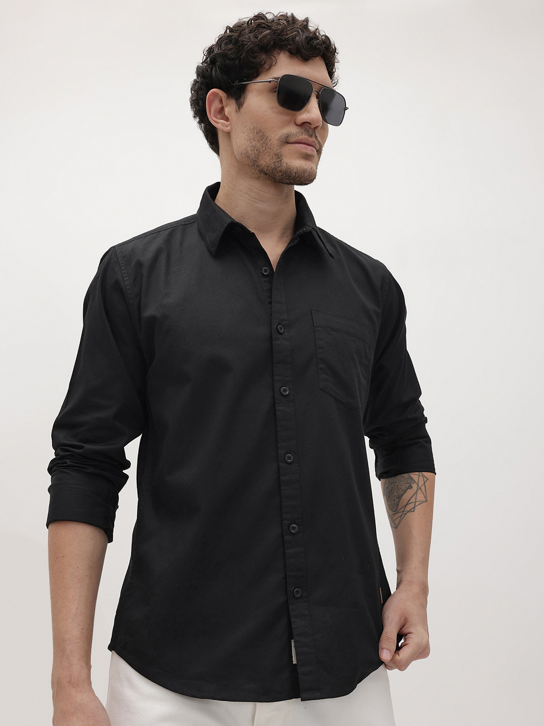 The Roadster Life Co. Pure Cotton Twill Weave Casual Shirt