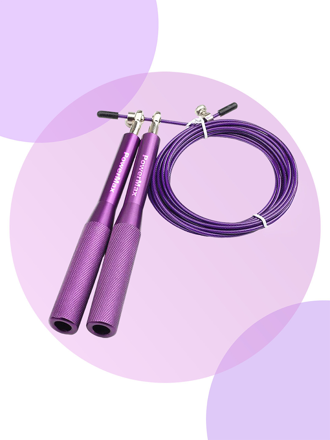 PowerMax Fitness JA-3 Skipping Rope for Unisex Adults with Adjustable Rope