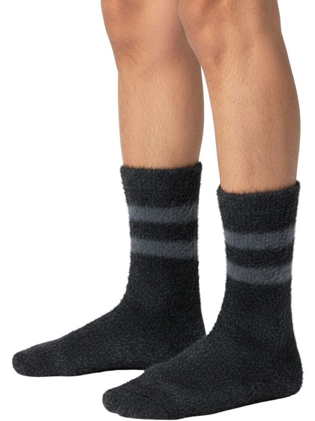 Cdeck Unisex Striped Pure Wool Calf Length Socks