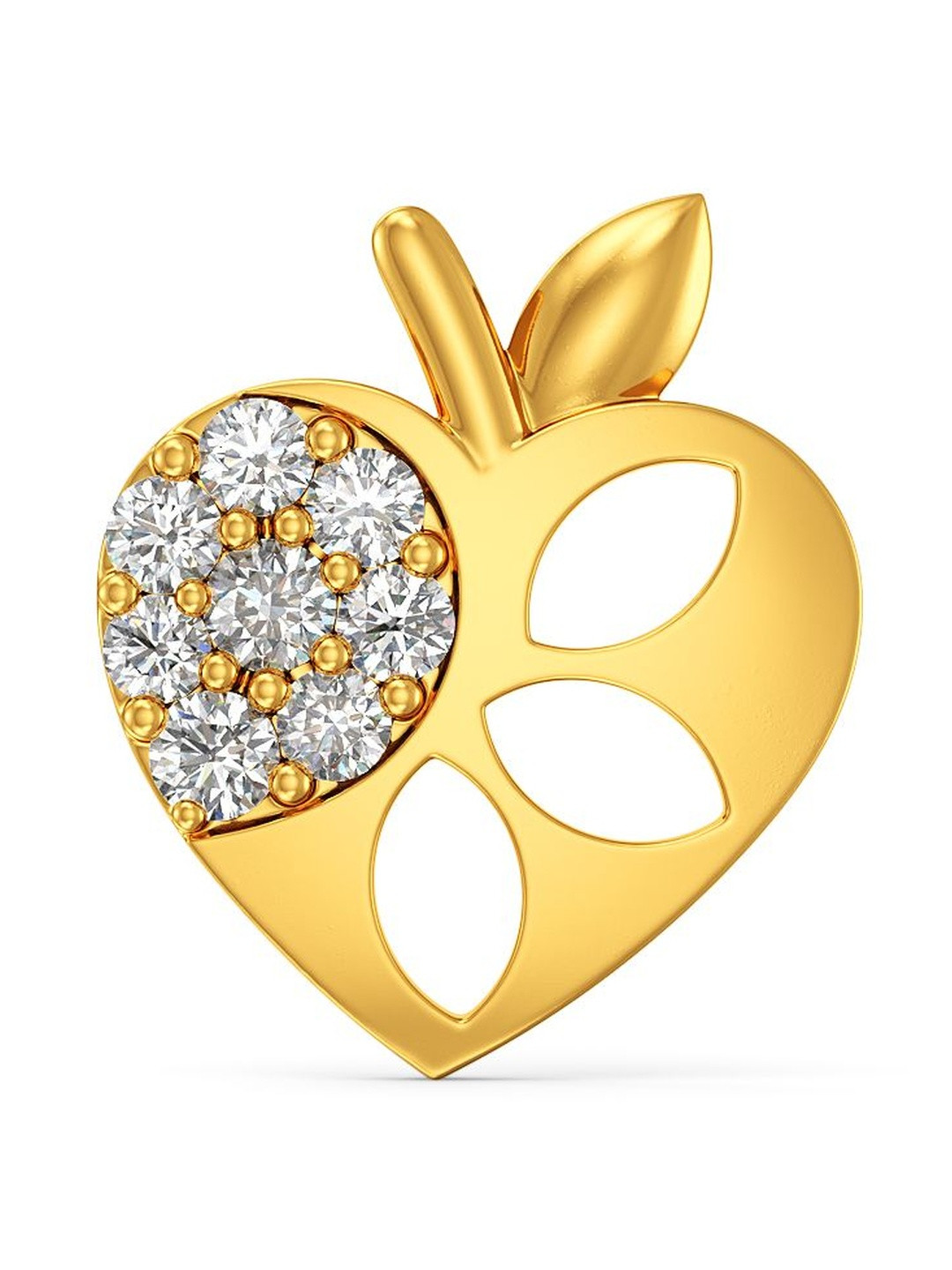 Joyalukkas Women 22 KT Heart Gold Nosepin - 0.4 g