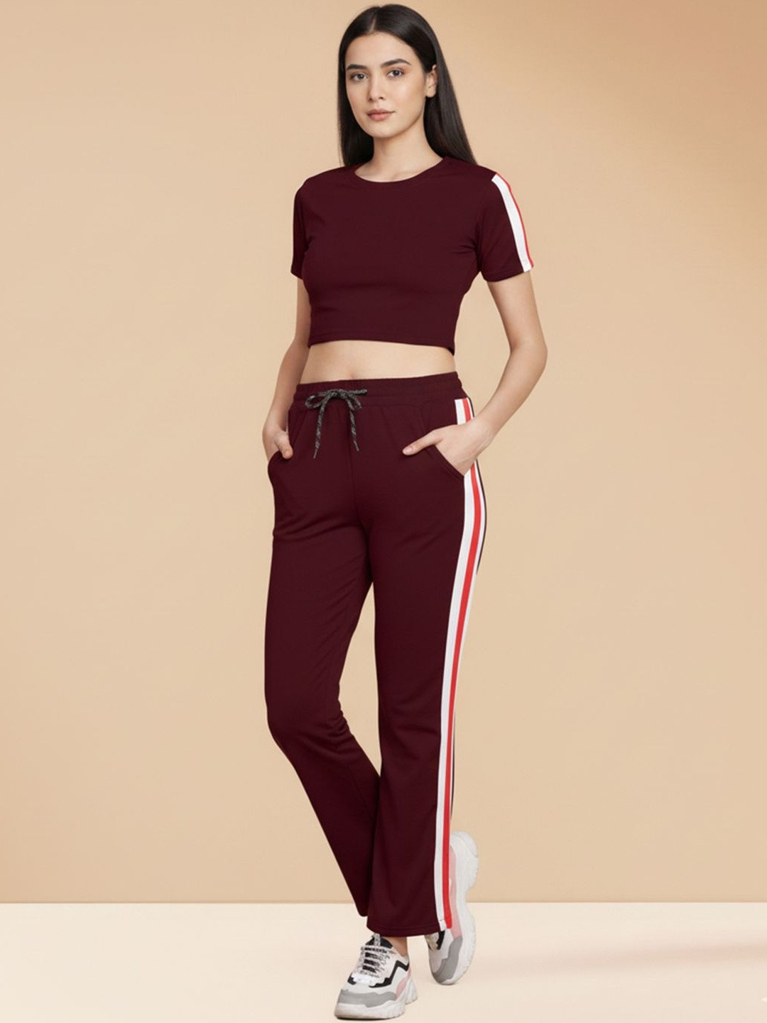 Moda Rapido Women Colourblocked Night suit
