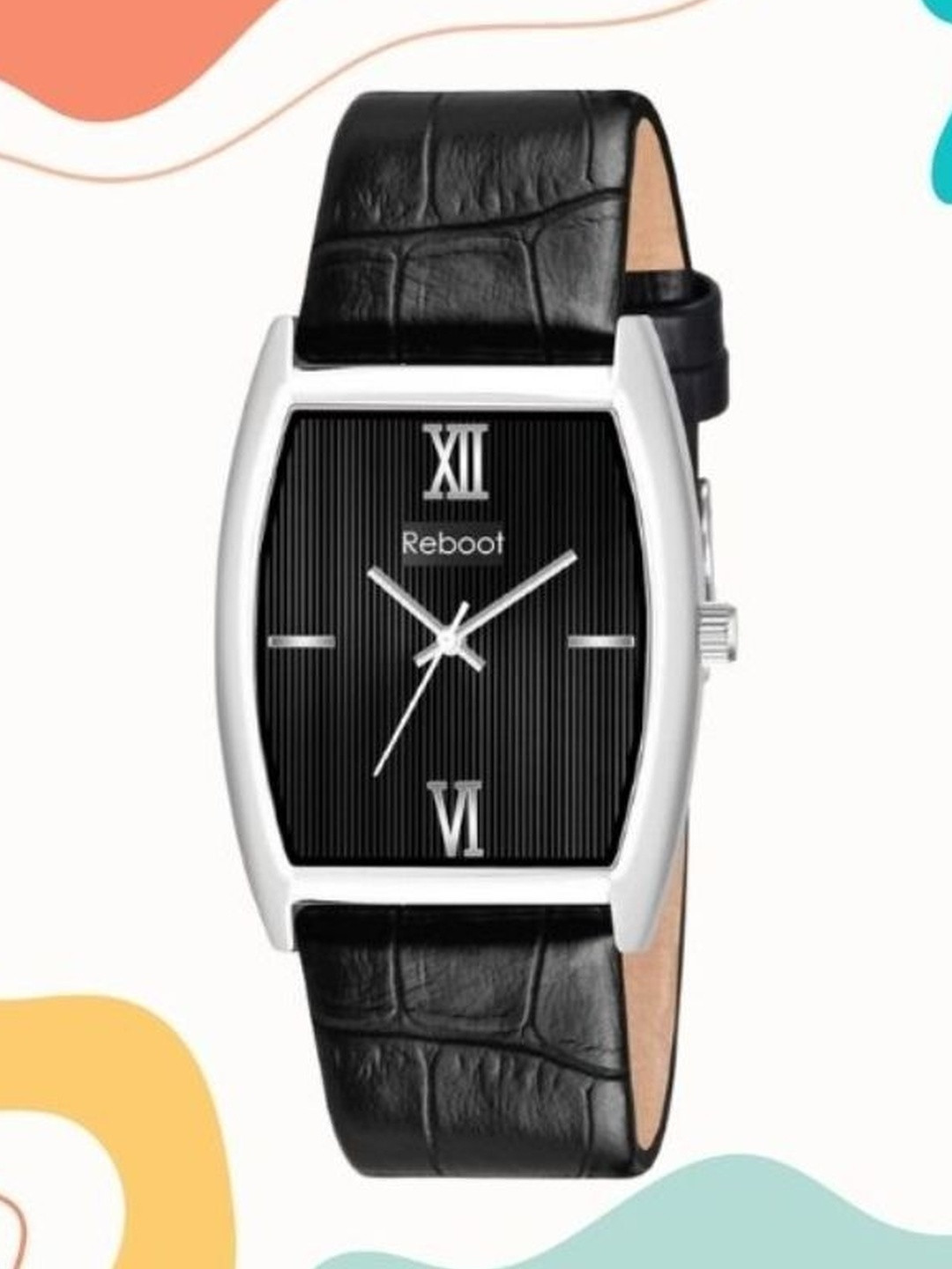 REBOOT Men Dial & Leather Straps Analogue Watch NEW12-111 SLIM