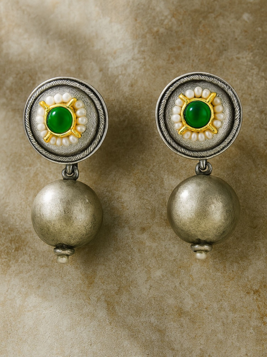 Digital Dress Room Spherical Drop Earrings
