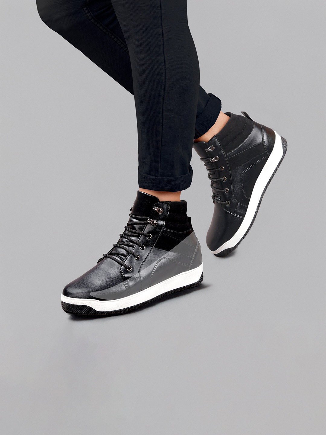 Bxxy Men 8 Cm Hidden Elevator Height Increasing Casual Sneaker Lace-up Shoes