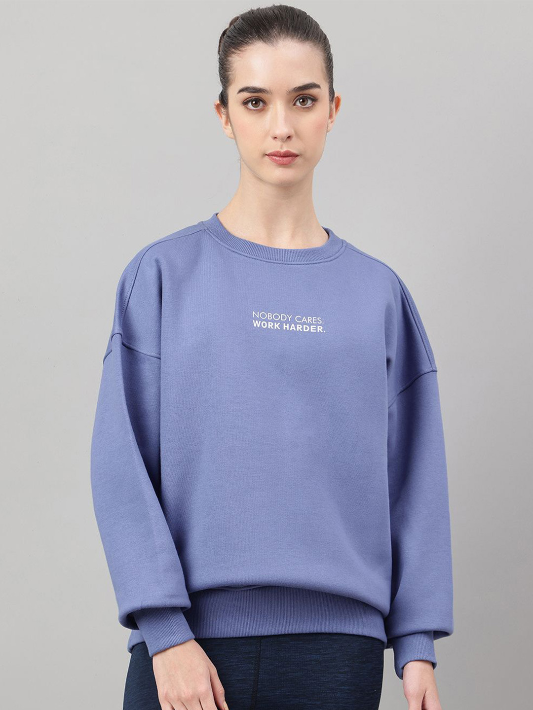 MKH Women Printed Round Neck Long Sleeves Comfort Fit Pullover Oversized Sweatshirt