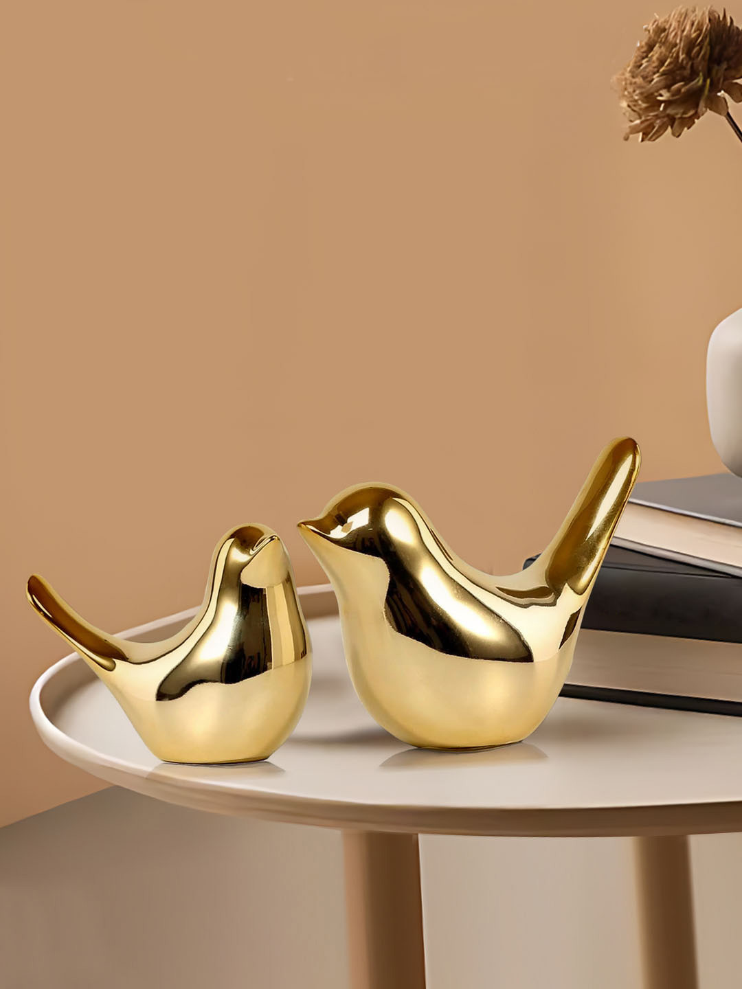 TIED RIBBONS Set of 2 Birds Statue Showpiece for Home Decor