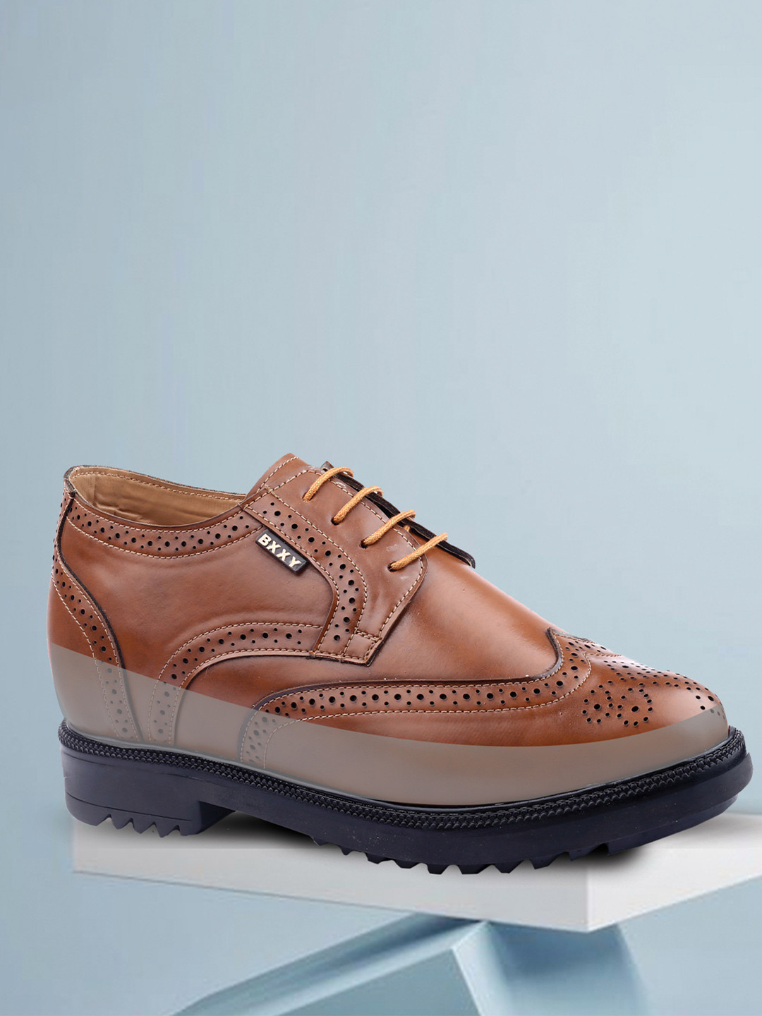 Bxxy Men Hidden Elevator Formal Brouge Shoes