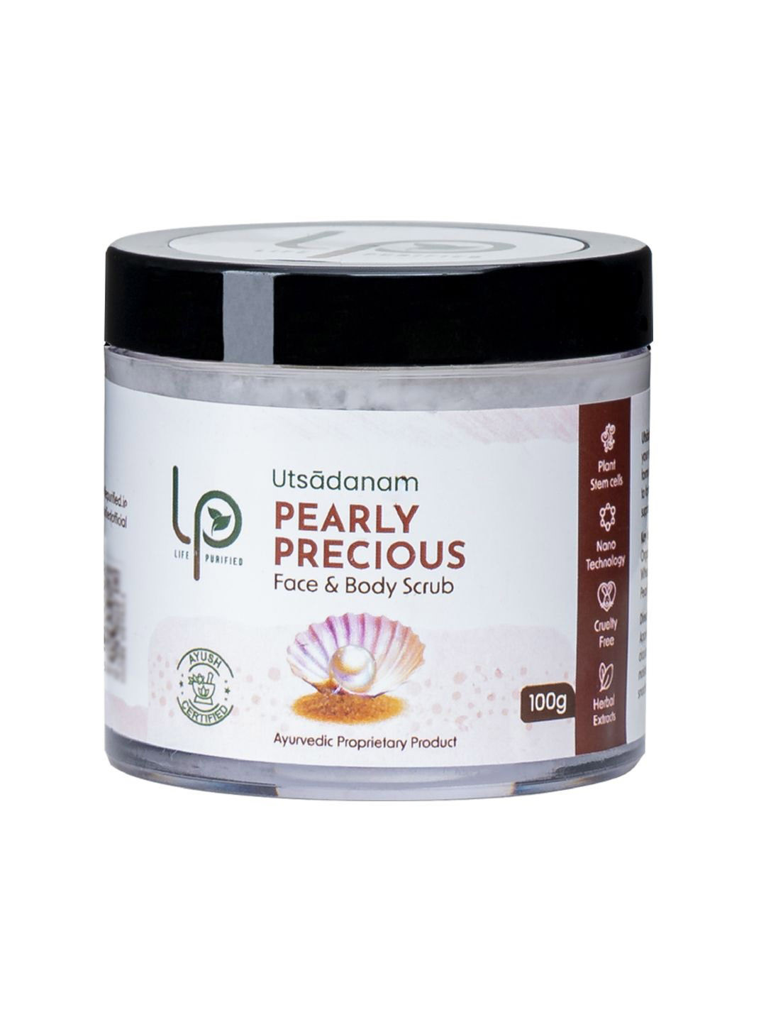 LP'S LIFE PURIFIED Utsadanam Pearly Precious Face & Body Scrub - 100 g