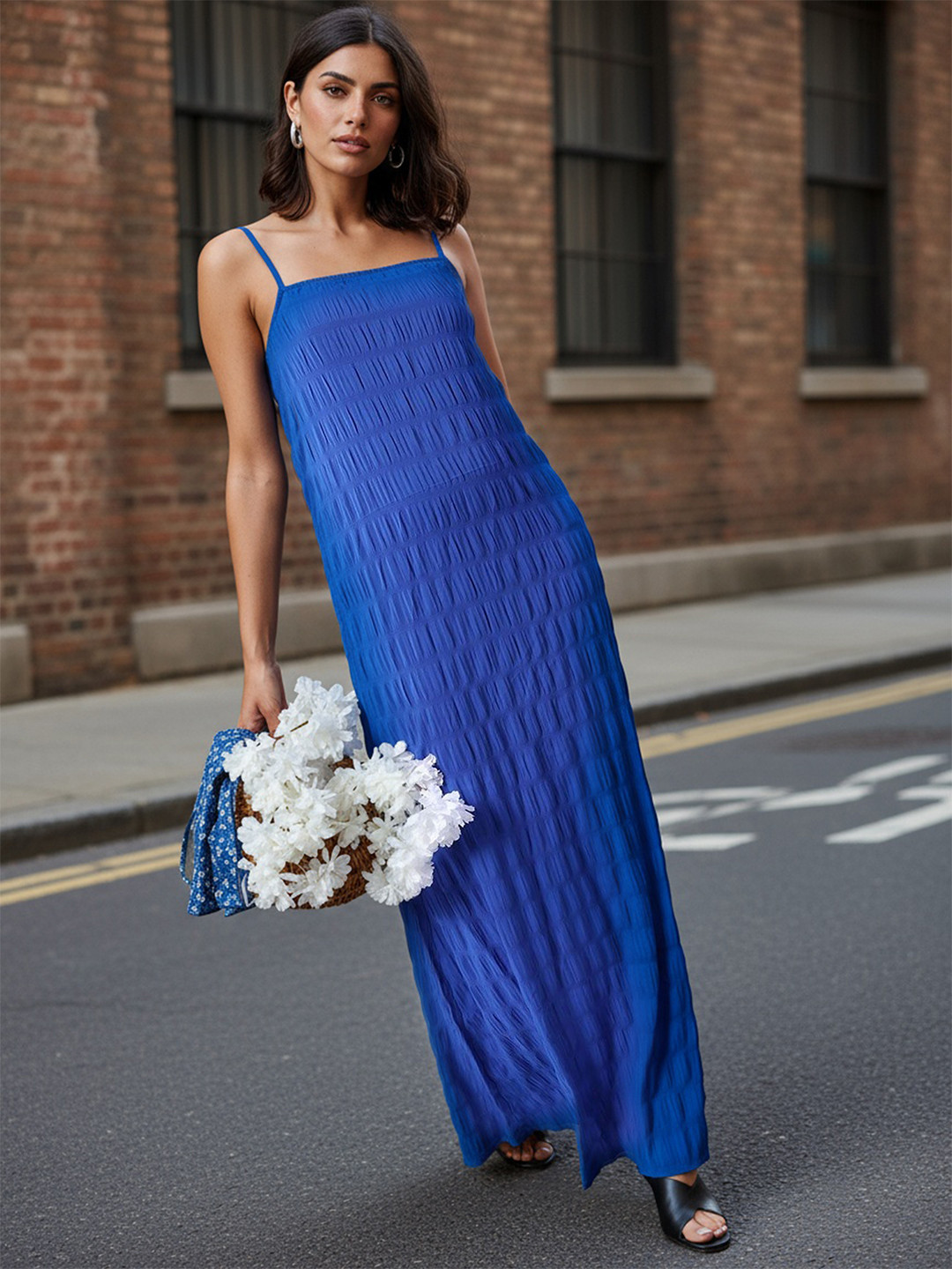 Freehand by The Indian Garage Co Fit Flare Opaque Maxi Dress