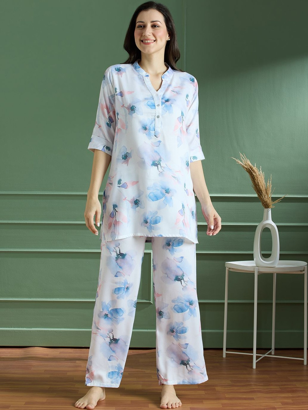 NIGHTSPREE Women Printed Night suit