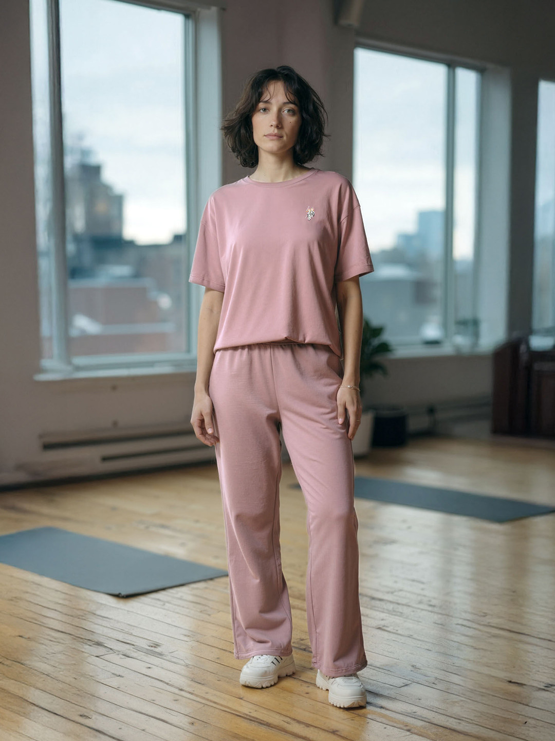 U.S. Polo Assn. Women Women Brand Logo Boxy T-shirt